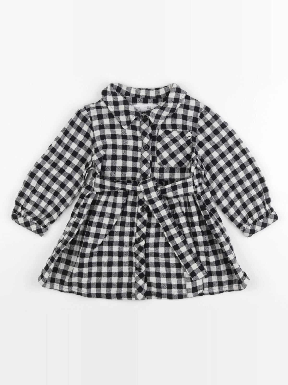 Zara - robe blanc, noir - 18/24 mois