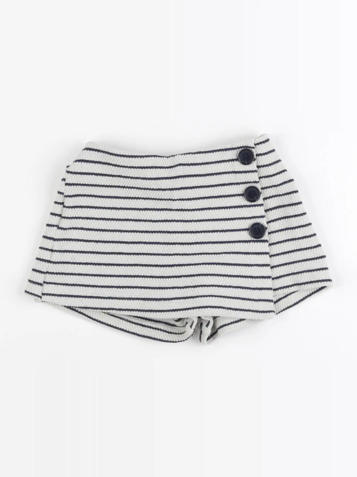 Zara - jupe short bleu, blanc - 18/24 mois