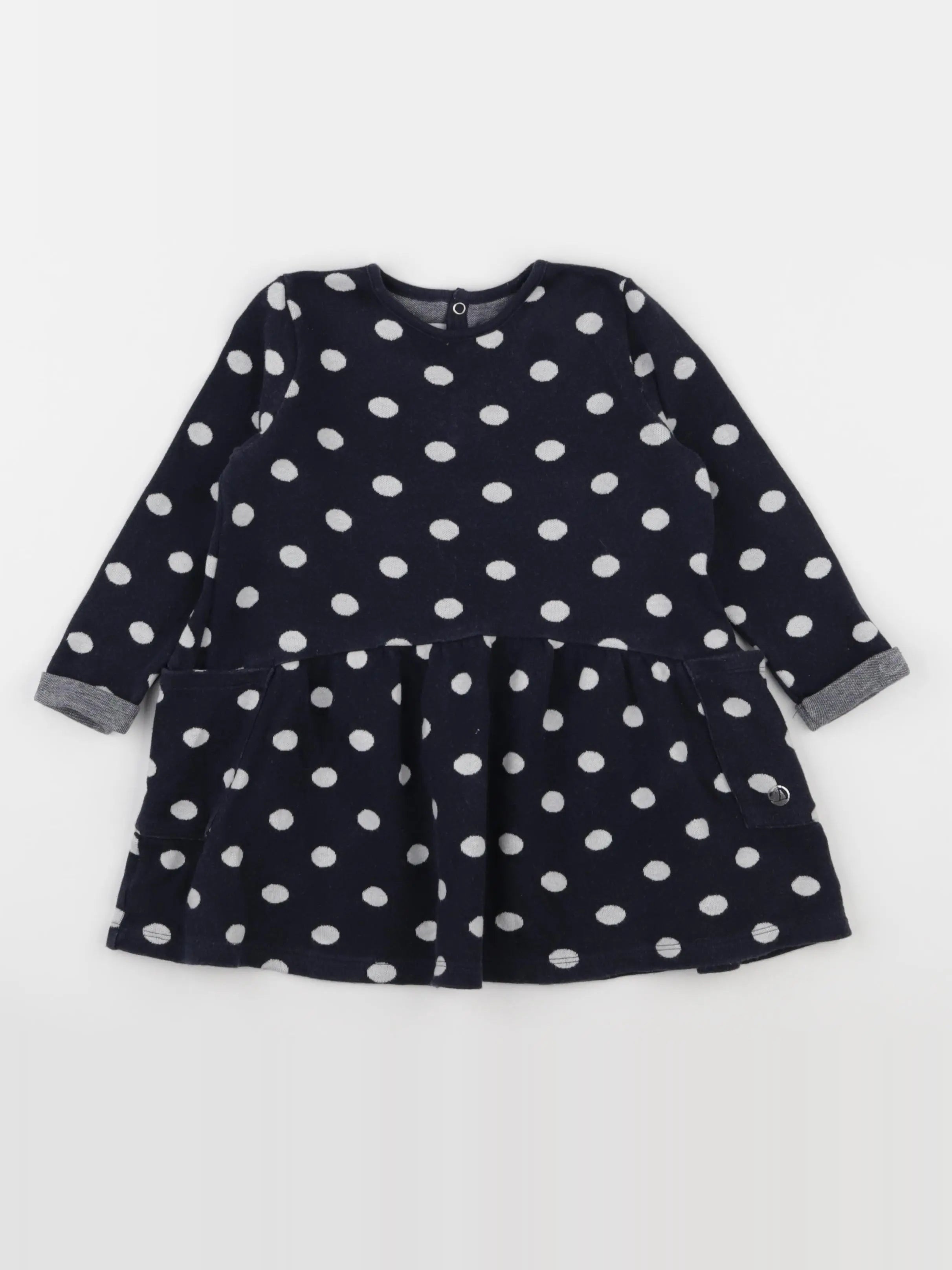 Petit Bateau - robe bleu - 36 mois