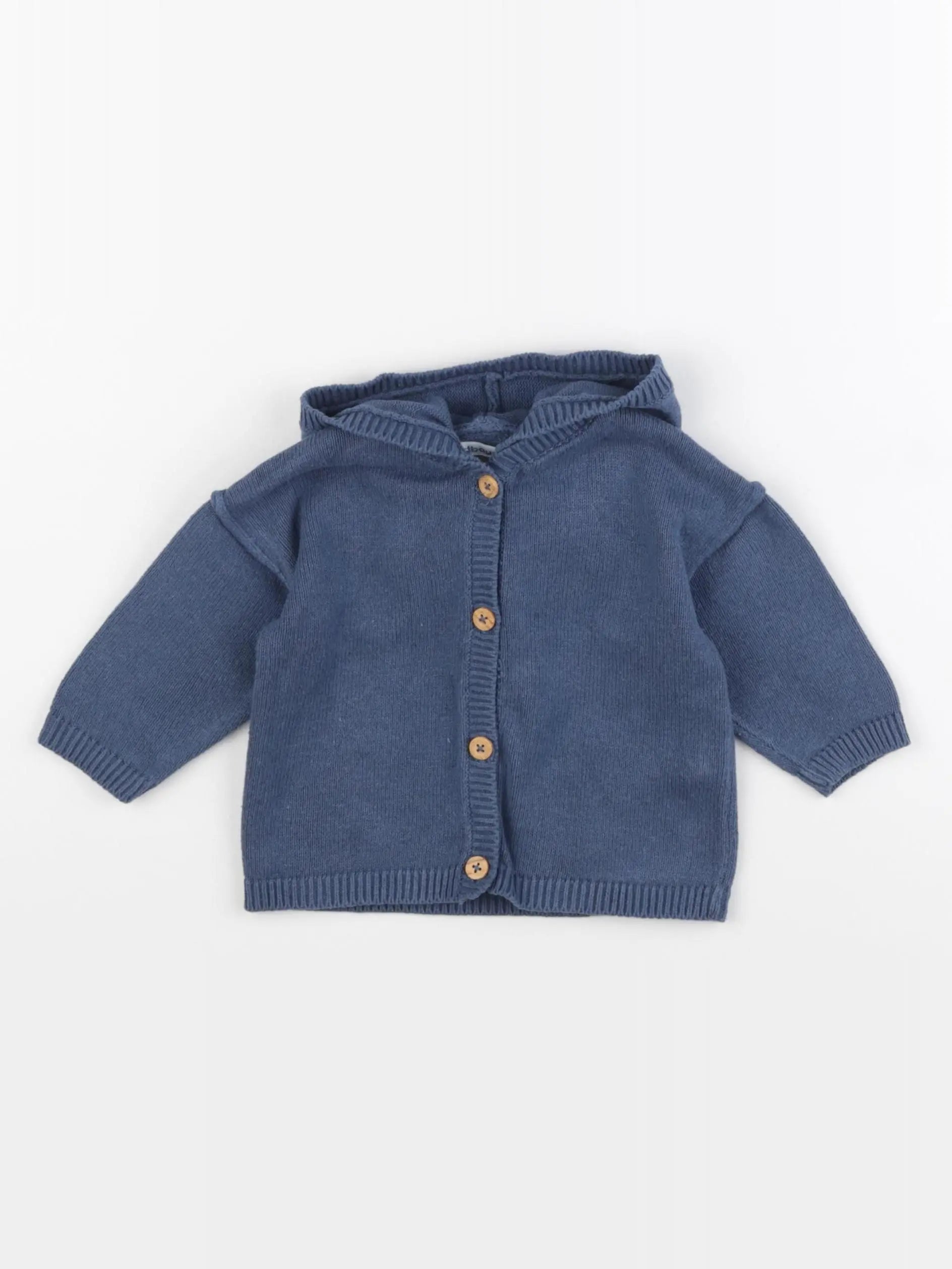 Vertbaudet - gilet bleu - 6 mois