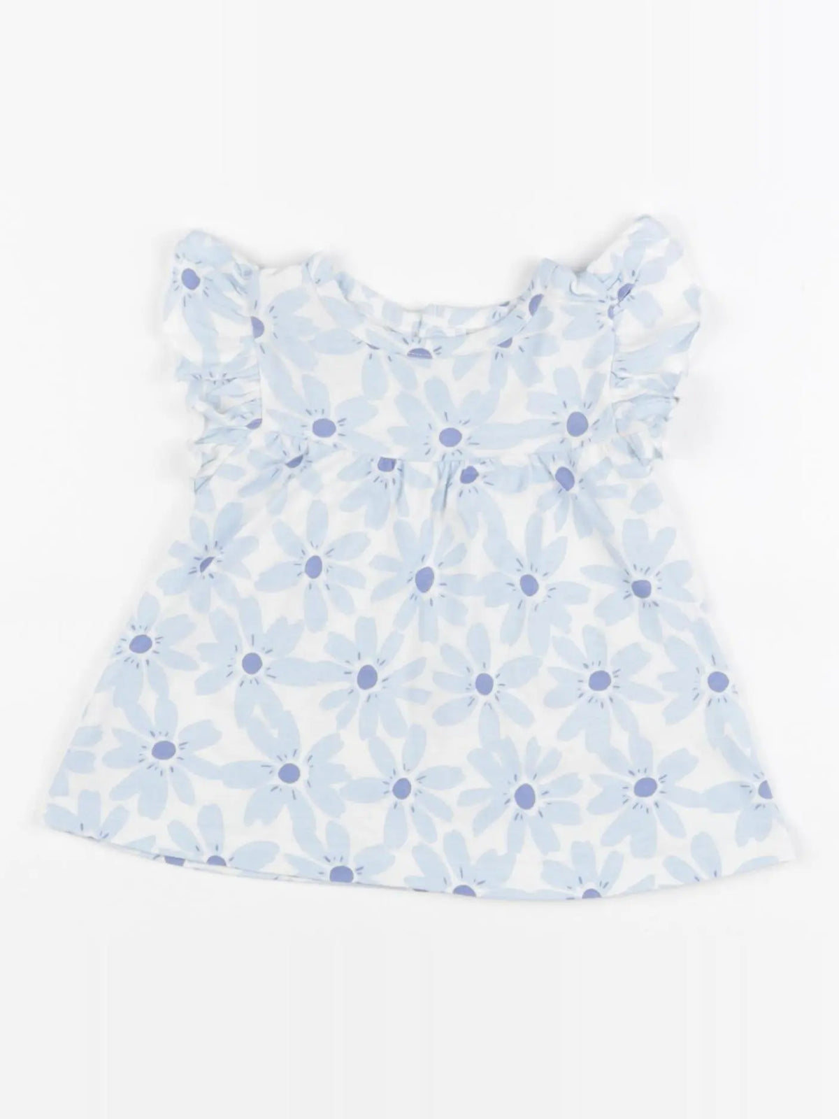 Vertbaudet - tee-shirt blanc, bleu - 6 mois