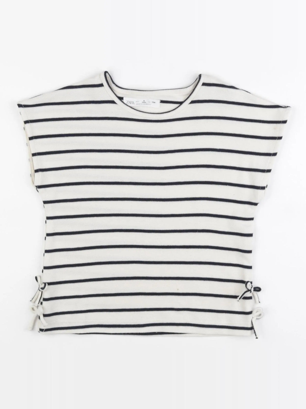 Zara - tee-shirt beige, bleu - 4 ans