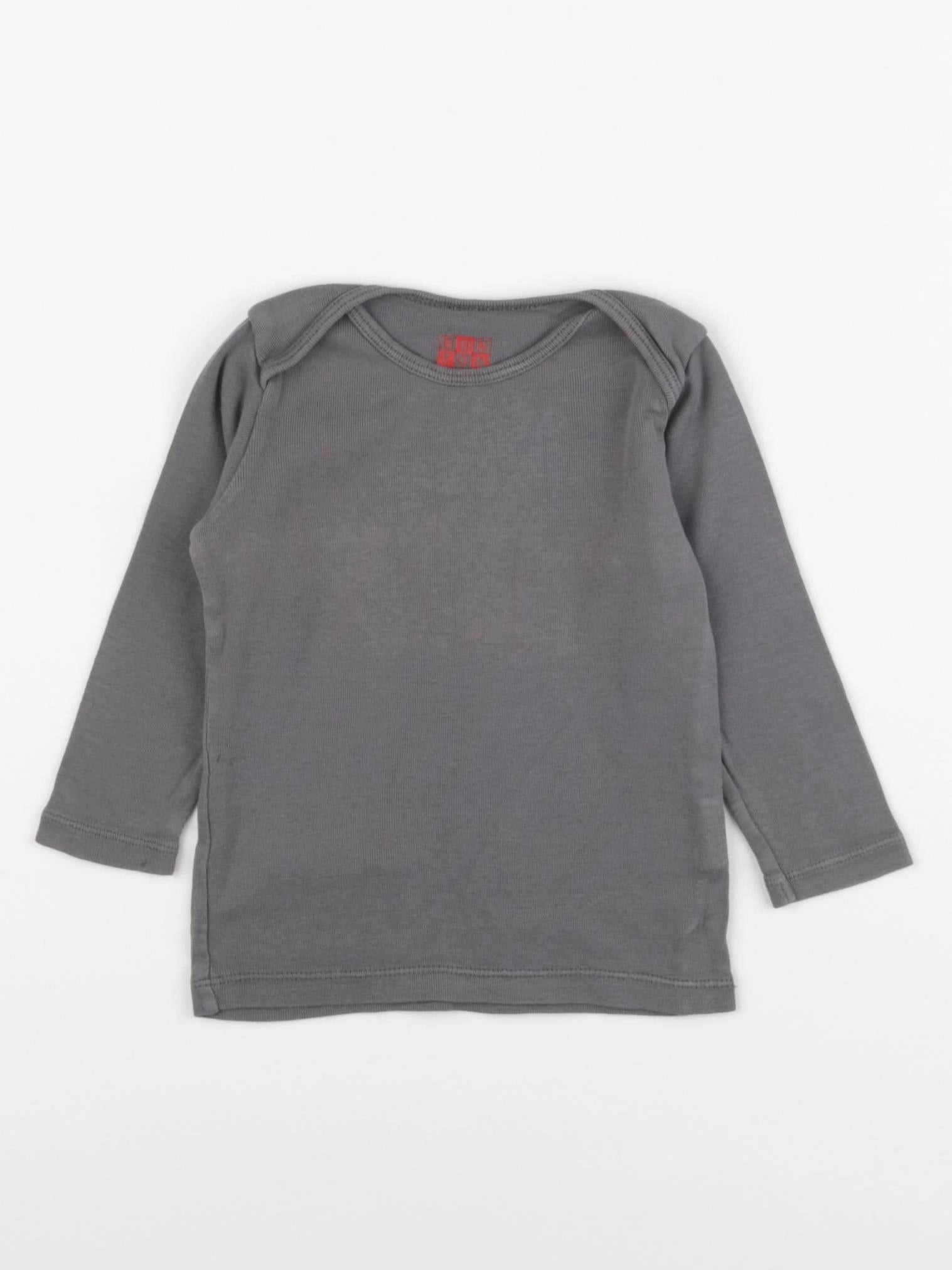 Bonton - maillot de corps gris - 18 mois