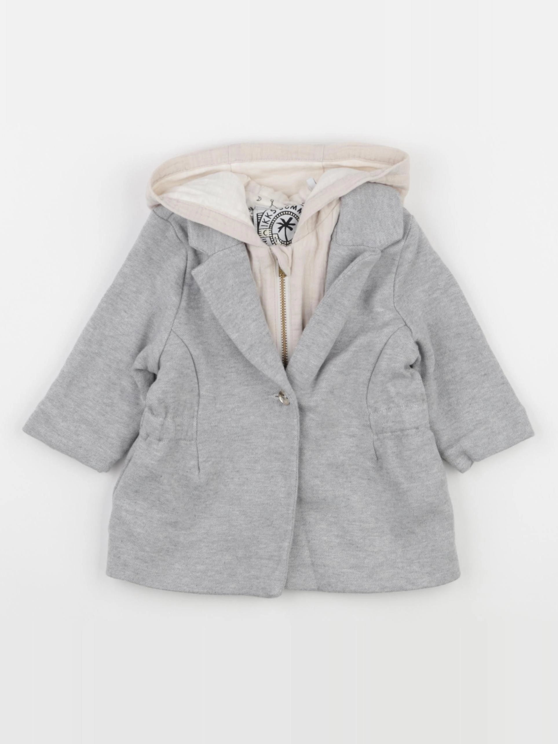 IKKS - veste gris, beige - 6 mois