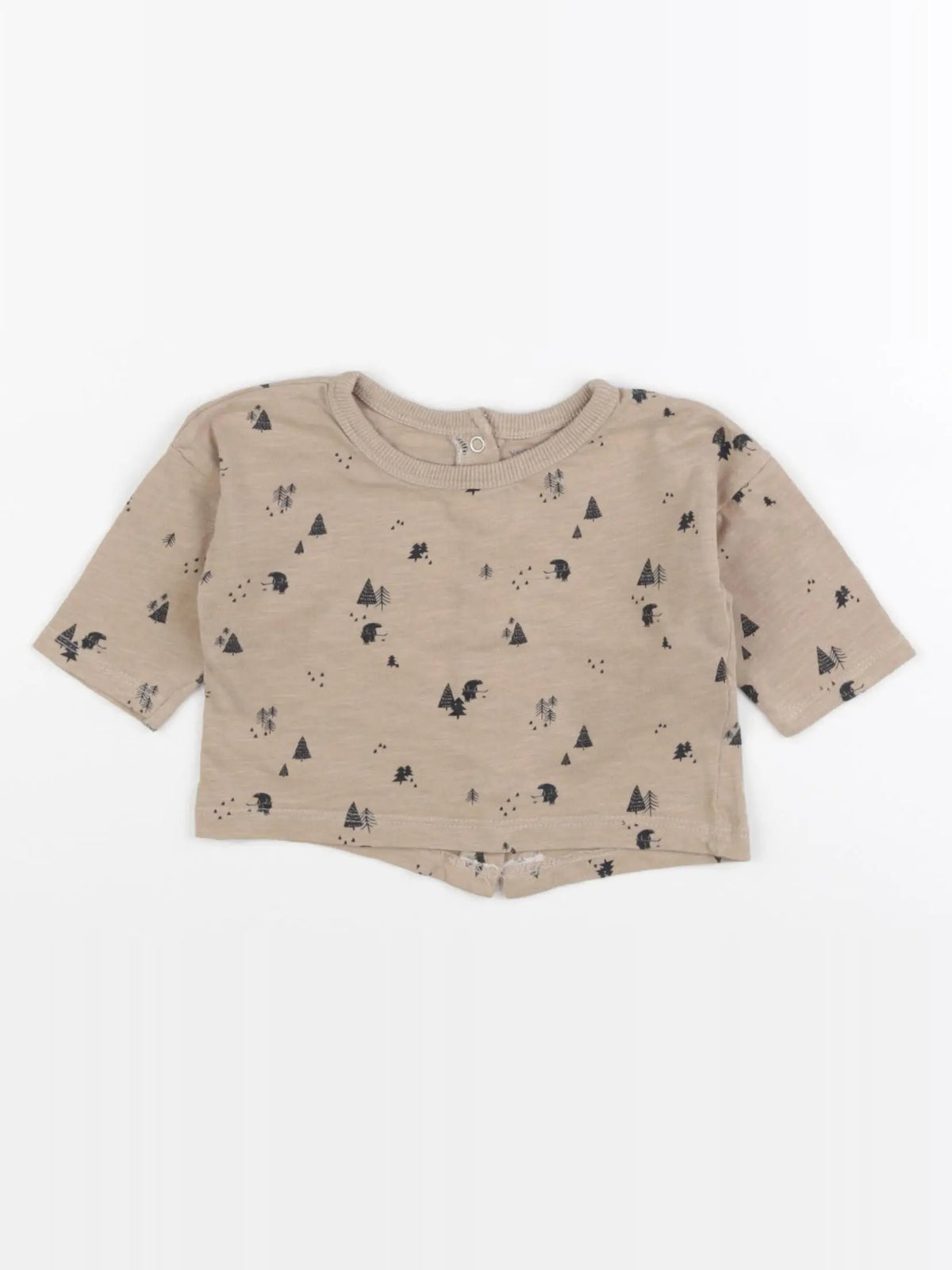 Vertbaudet - tee-shirt beige - 3 mois