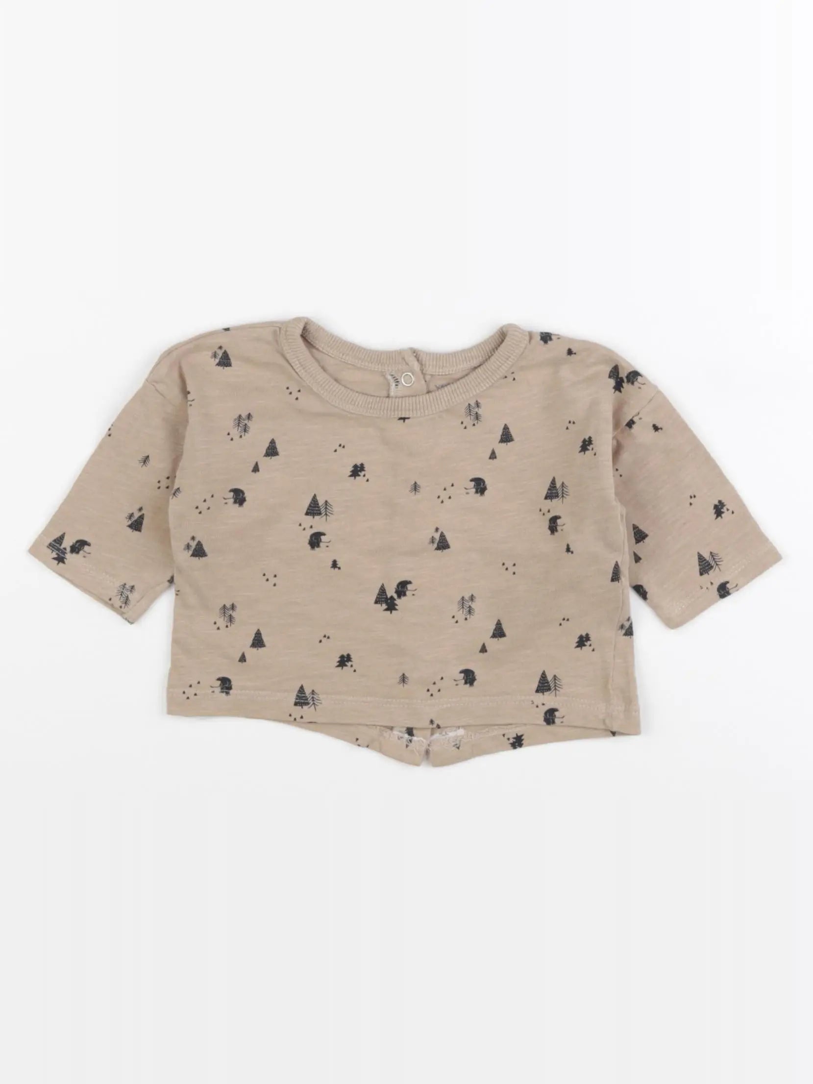 Vertbaudet - tee-shirt beige - 3 mois