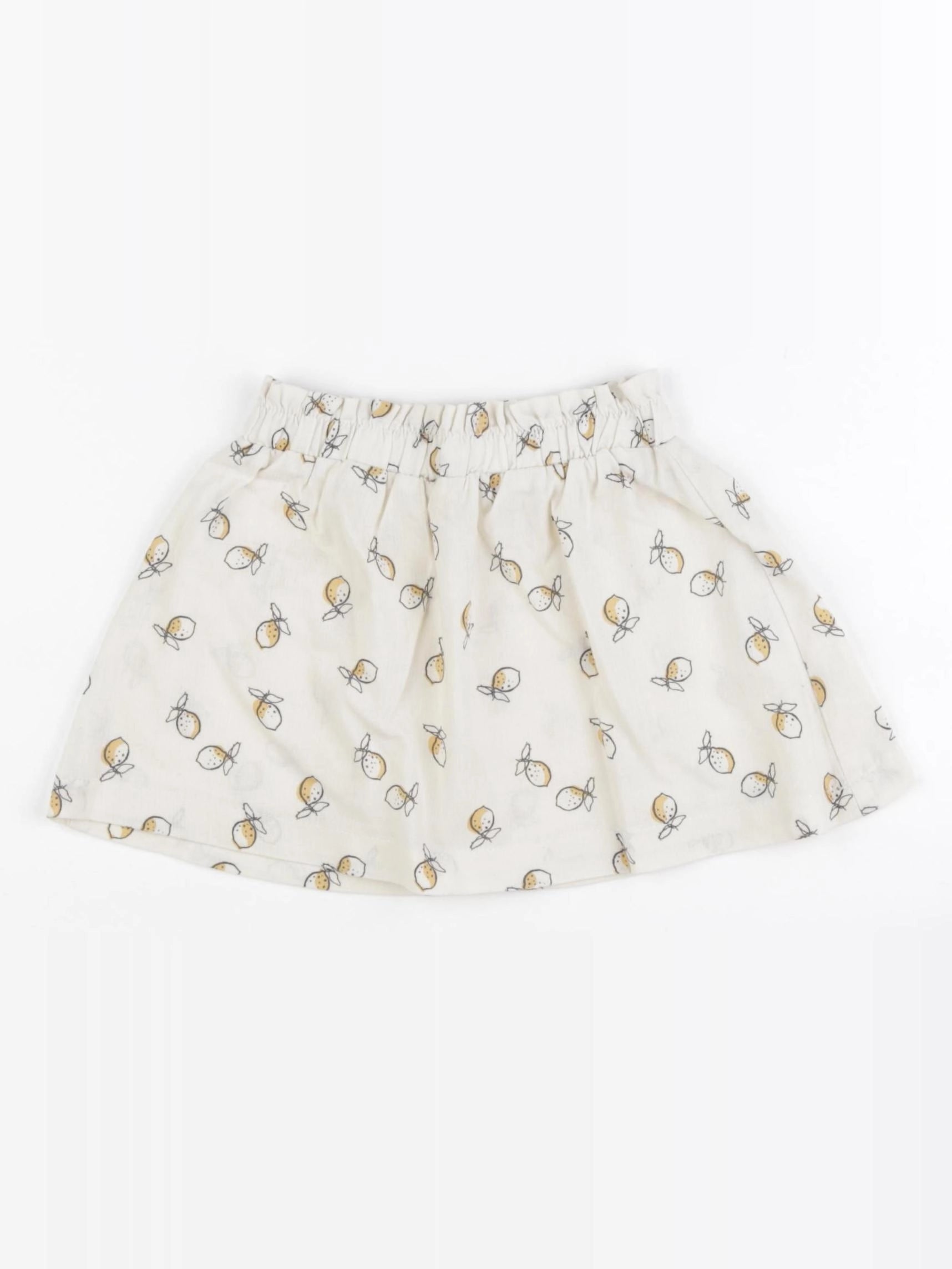 Vertbaudet - jupe jaune, beige - 18 mois