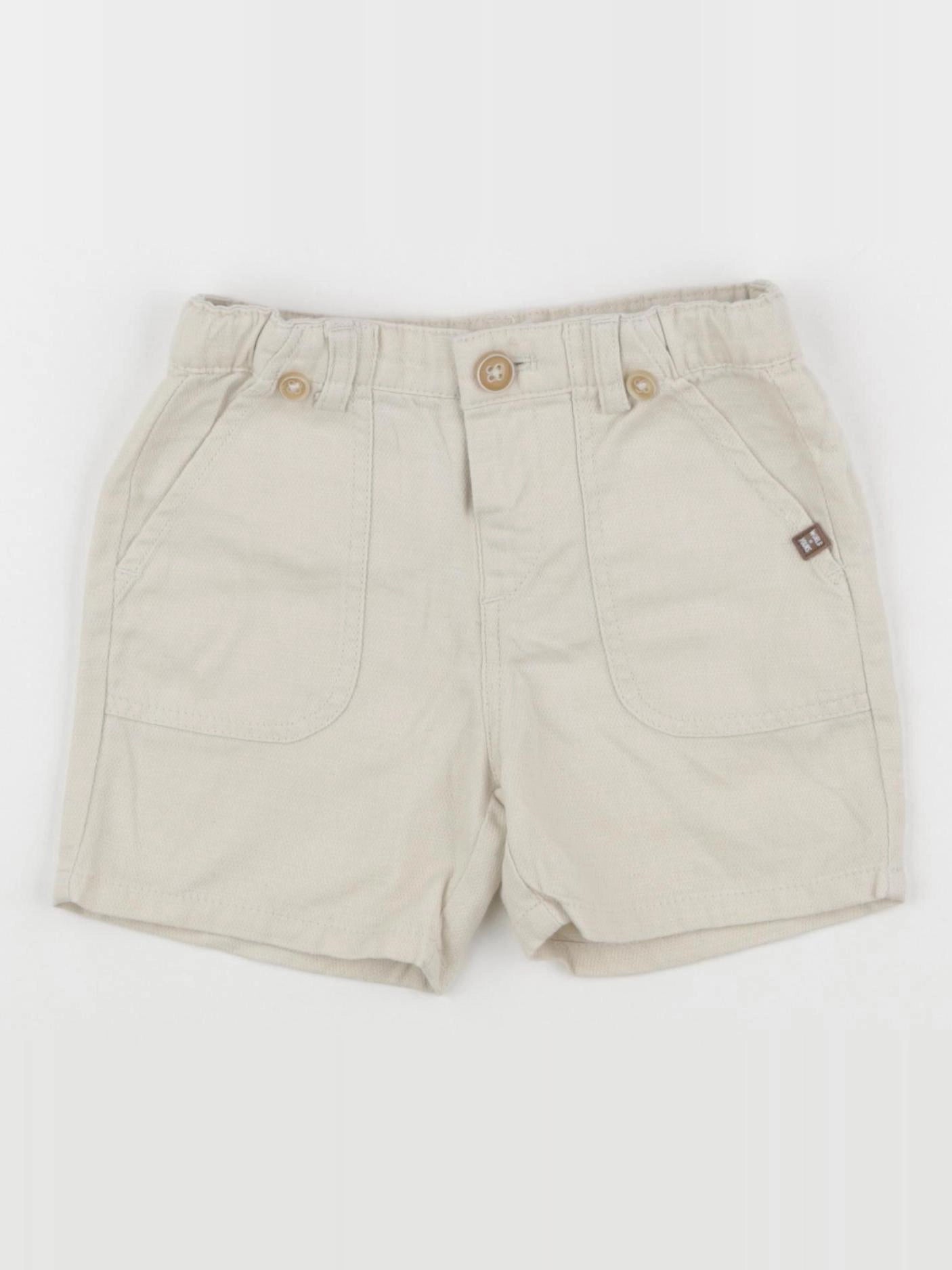 Zara - short beige - 12/18 mois