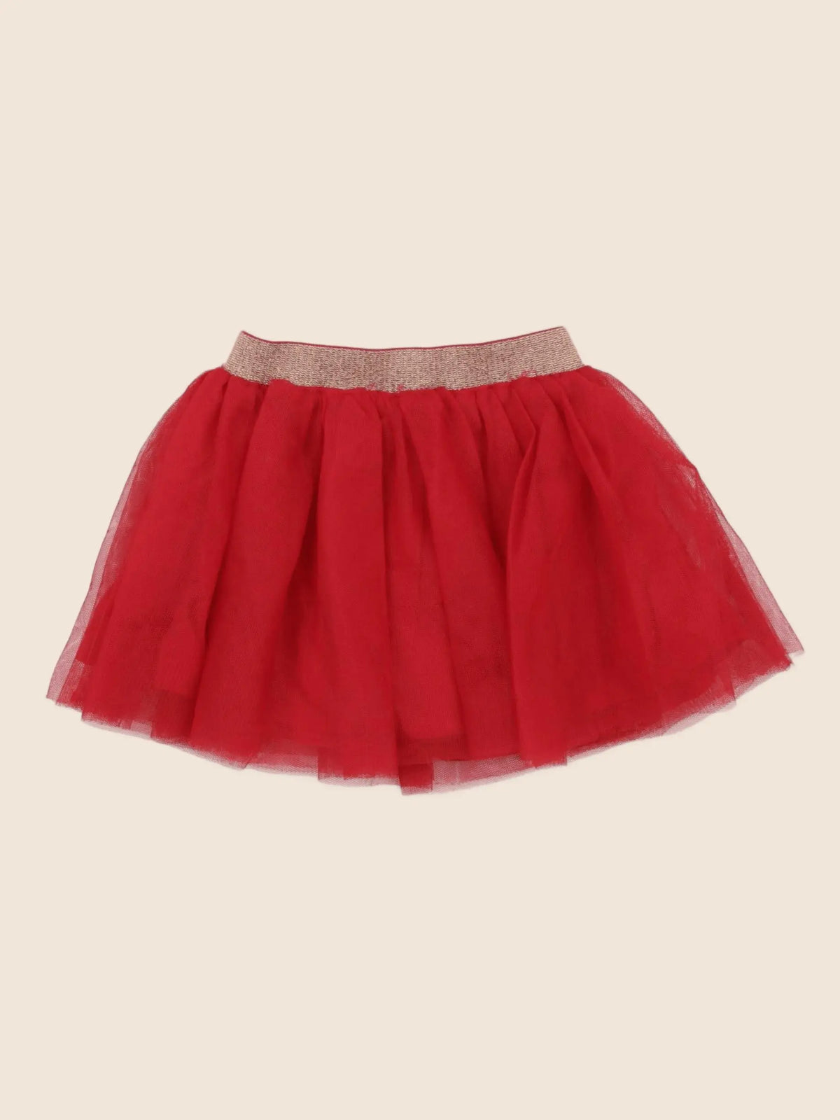 Vertbaudet - jupe rouge - 18 mois