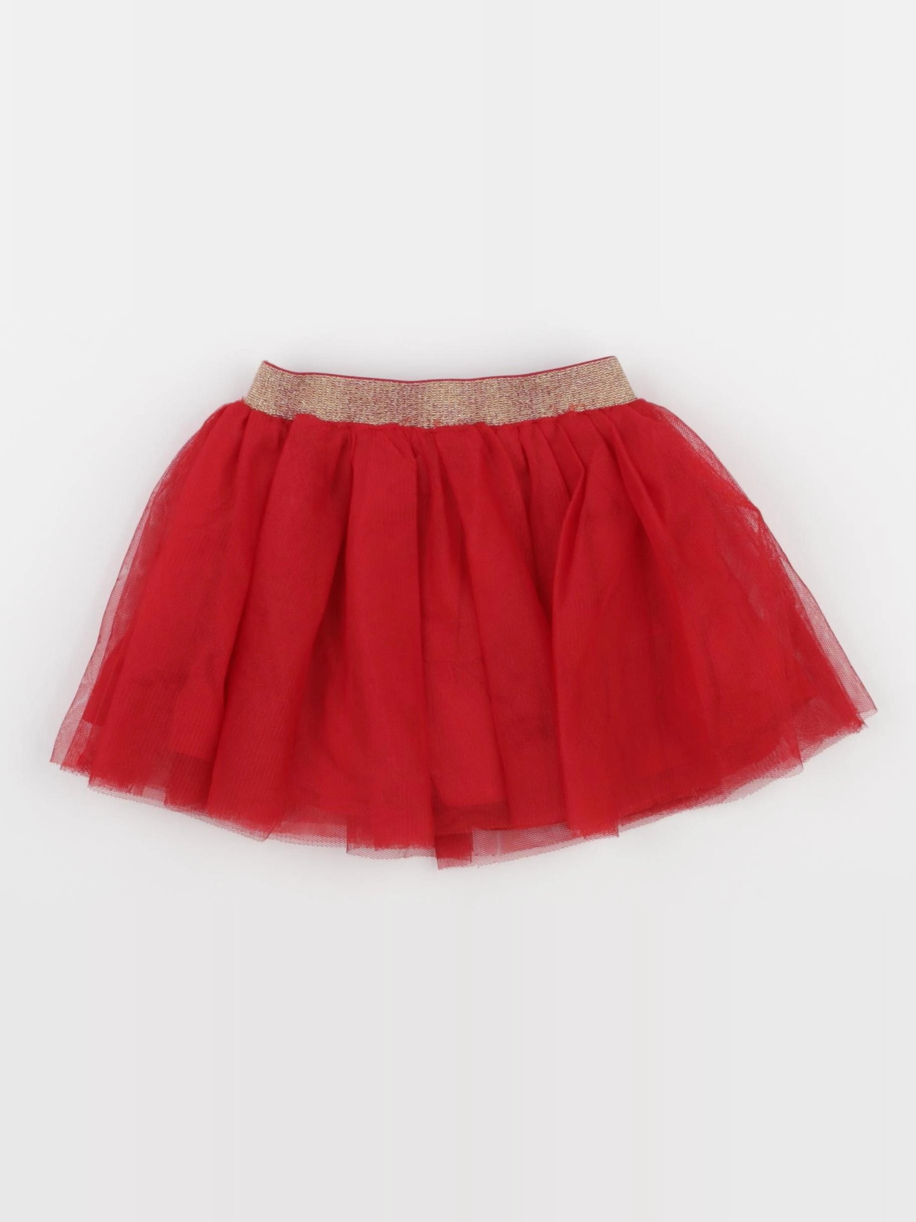 Vertbaudet - jupe rouge - 18 mois