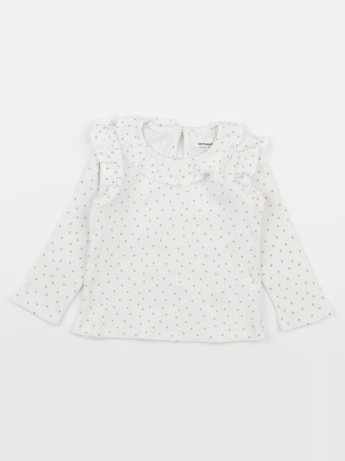 Vertbaudet - tee-shirt blanc, or - 18 mois