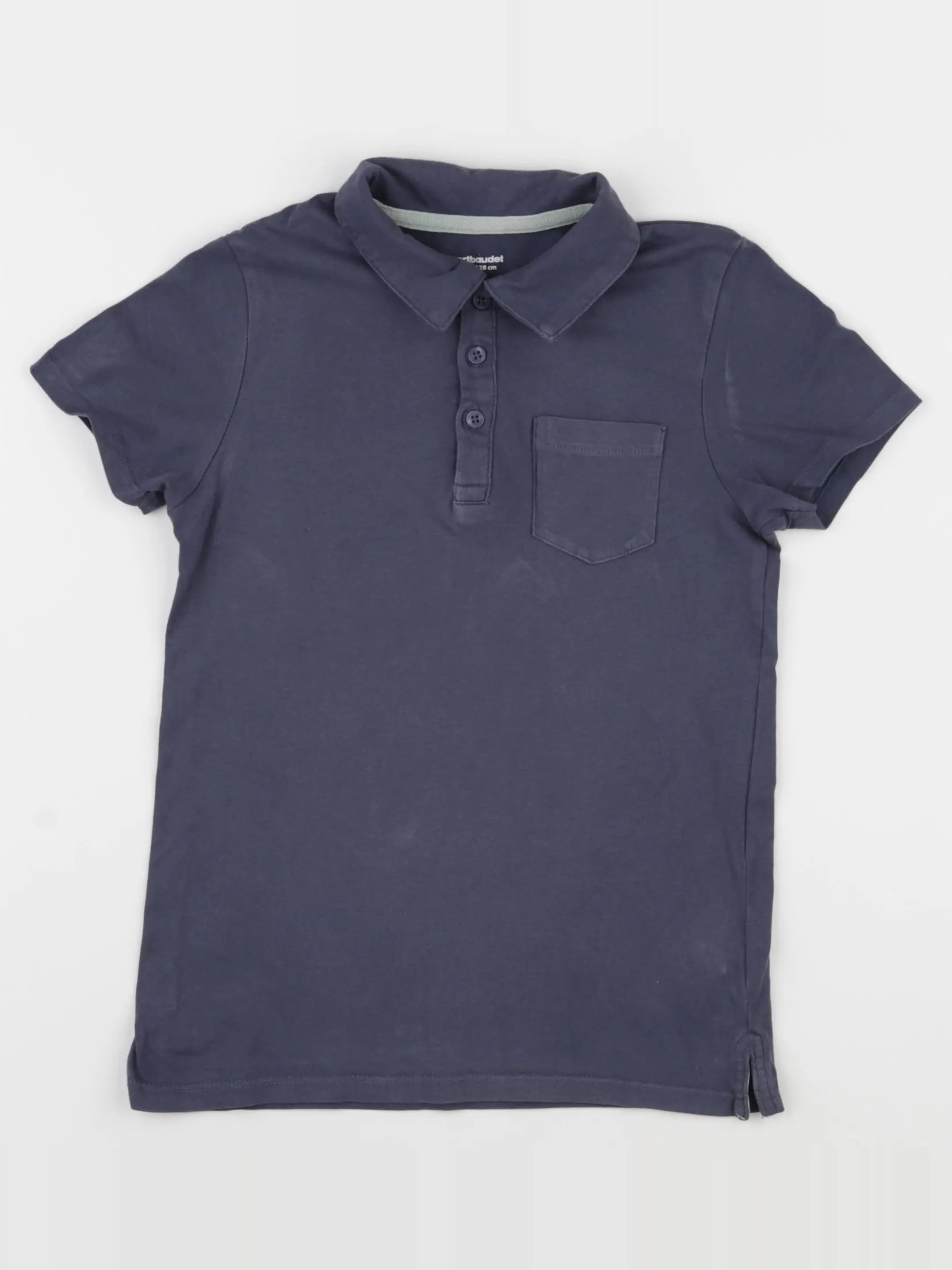 Vertbaudet - polo bleu - 8 ans