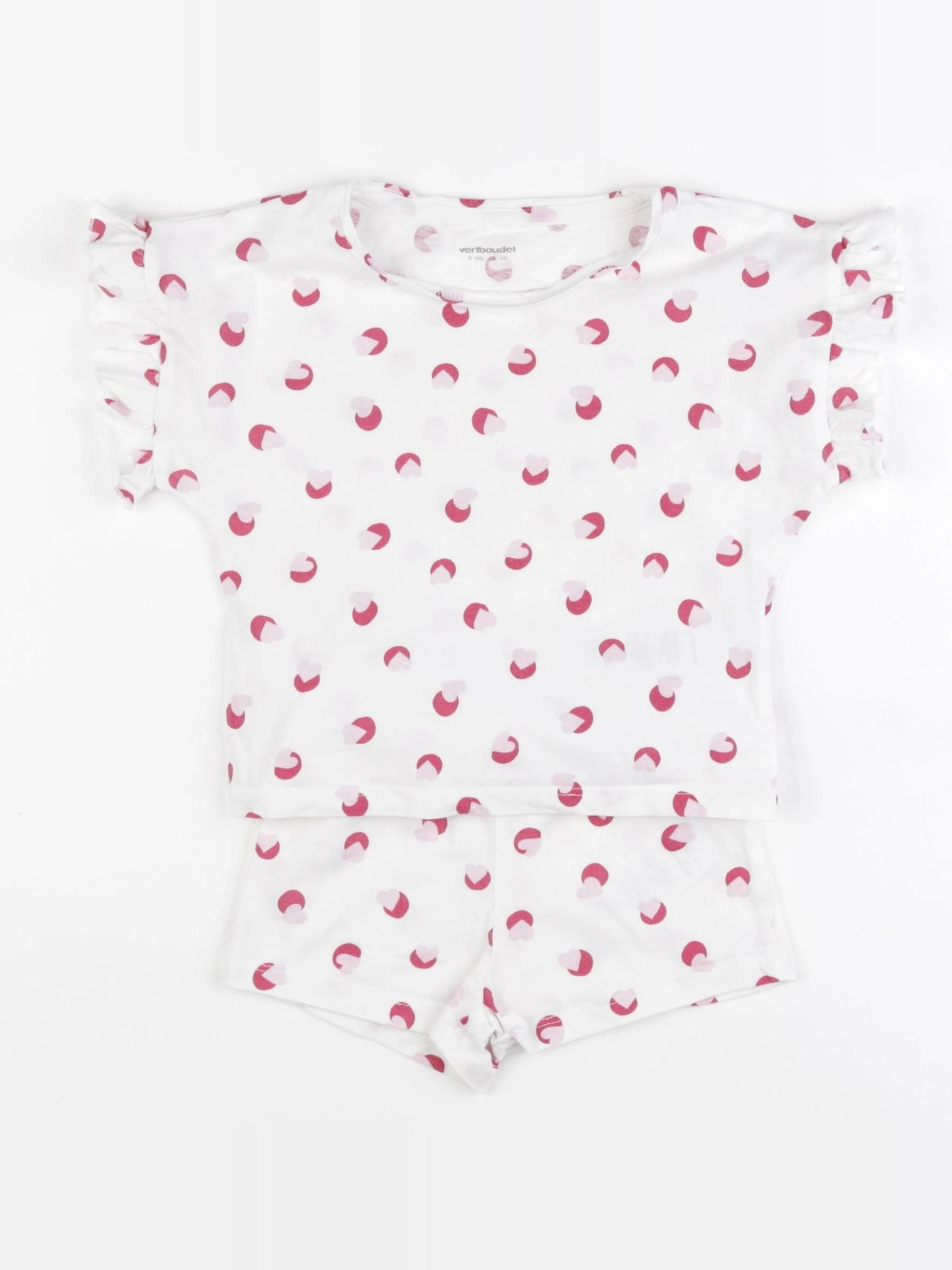 Vertbaudet - pyjama coton blanc - 2 ans