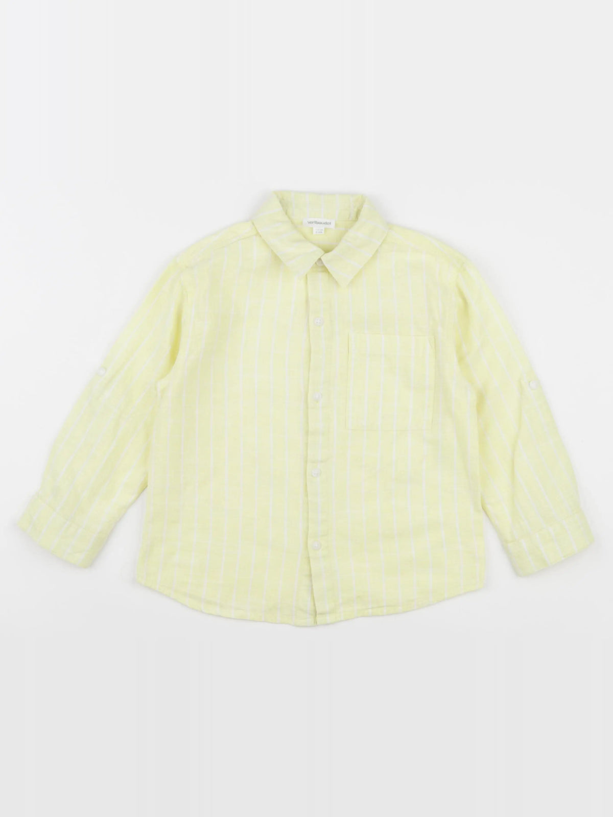 Vertbaudet - chemise jaune - 6 ans
