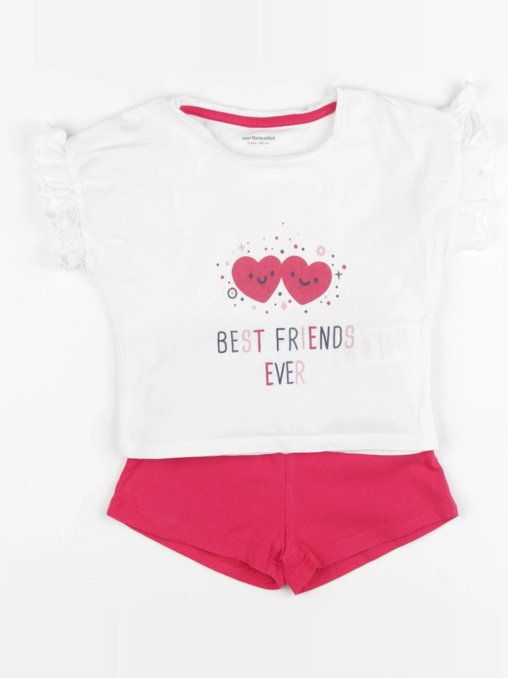 Vertbaudet - pyjama coton blanc - 2 ans