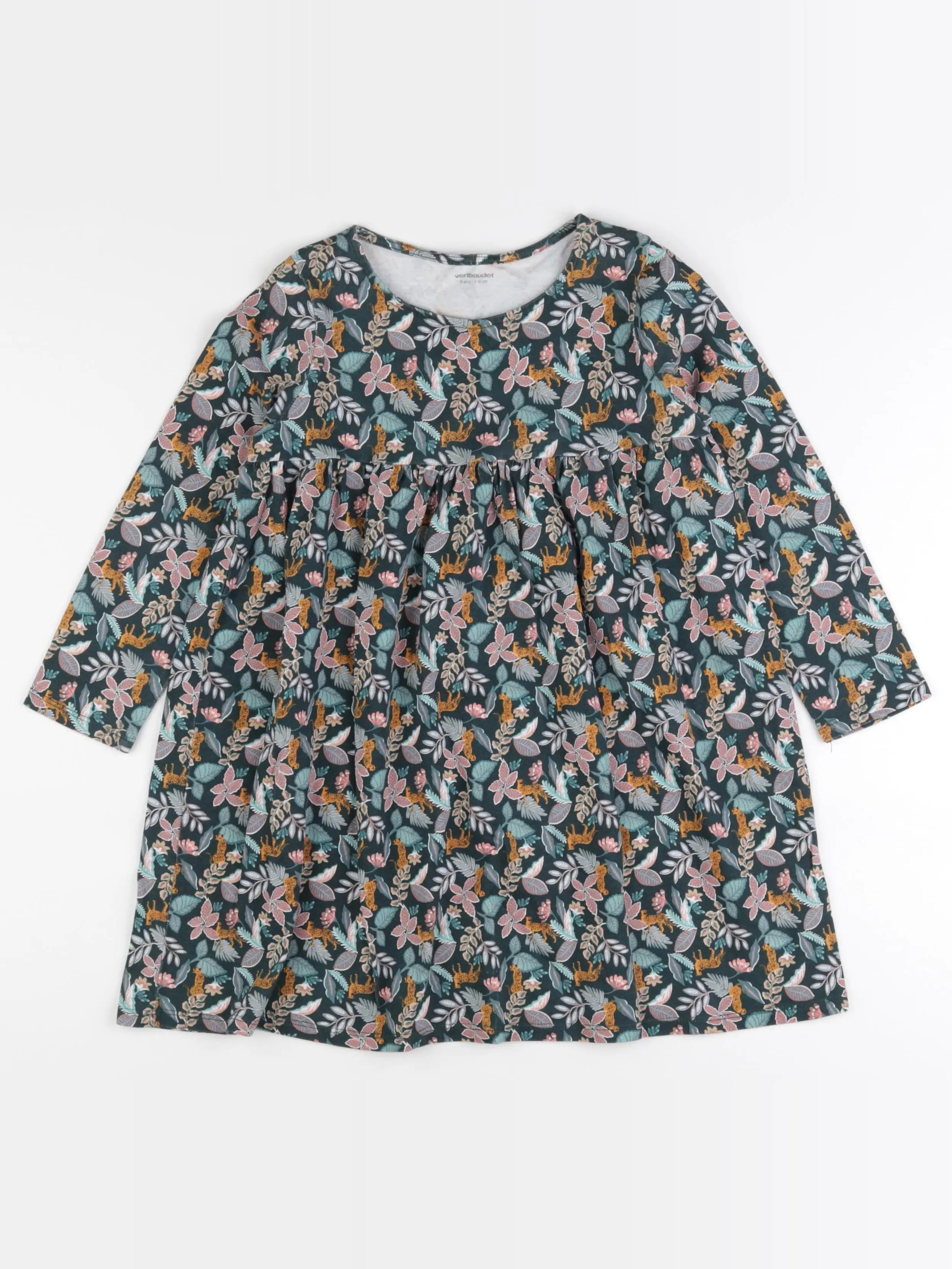 Vertbaudet - robe multicolore - 6 ans