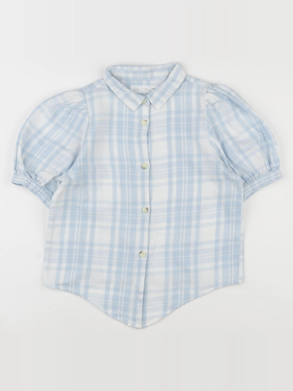 Zara - blouse blanc, bleu - 8 ans
