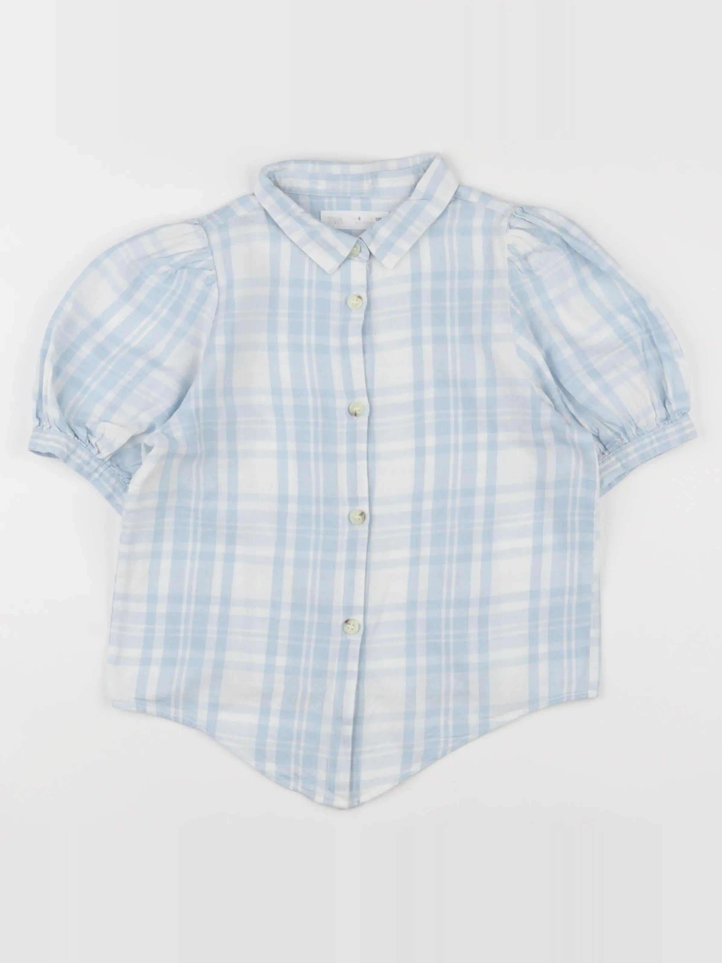 Zara - blouse blanc, bleu - 8 ans