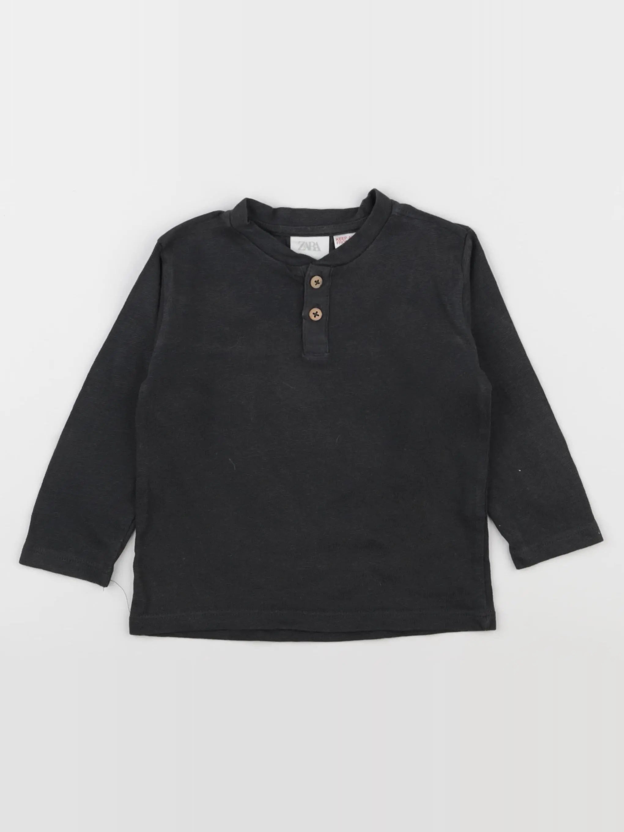 Zara - blouse noir - 9/12 mois