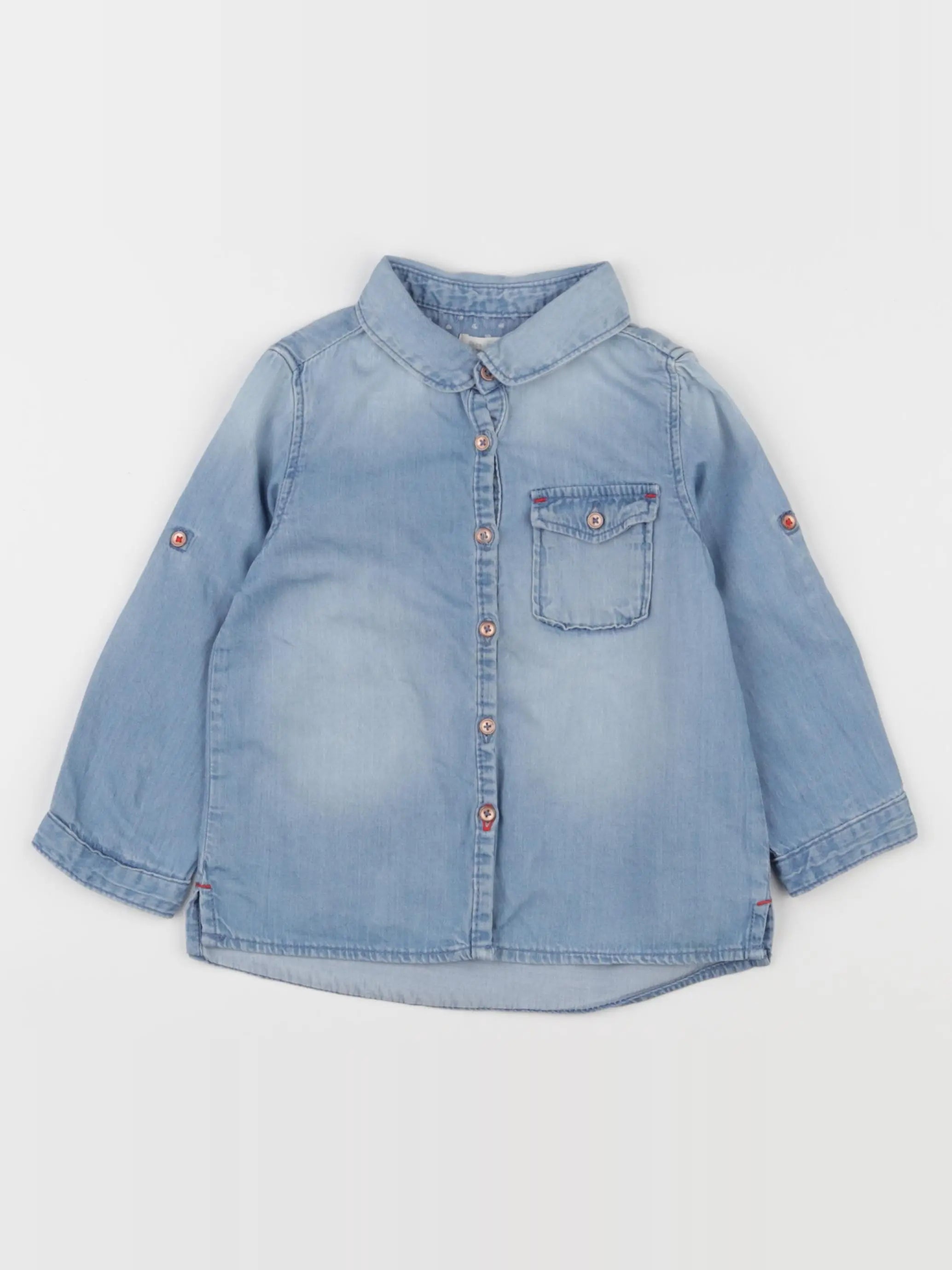 Zara - blouse bleu - 18/24 mois