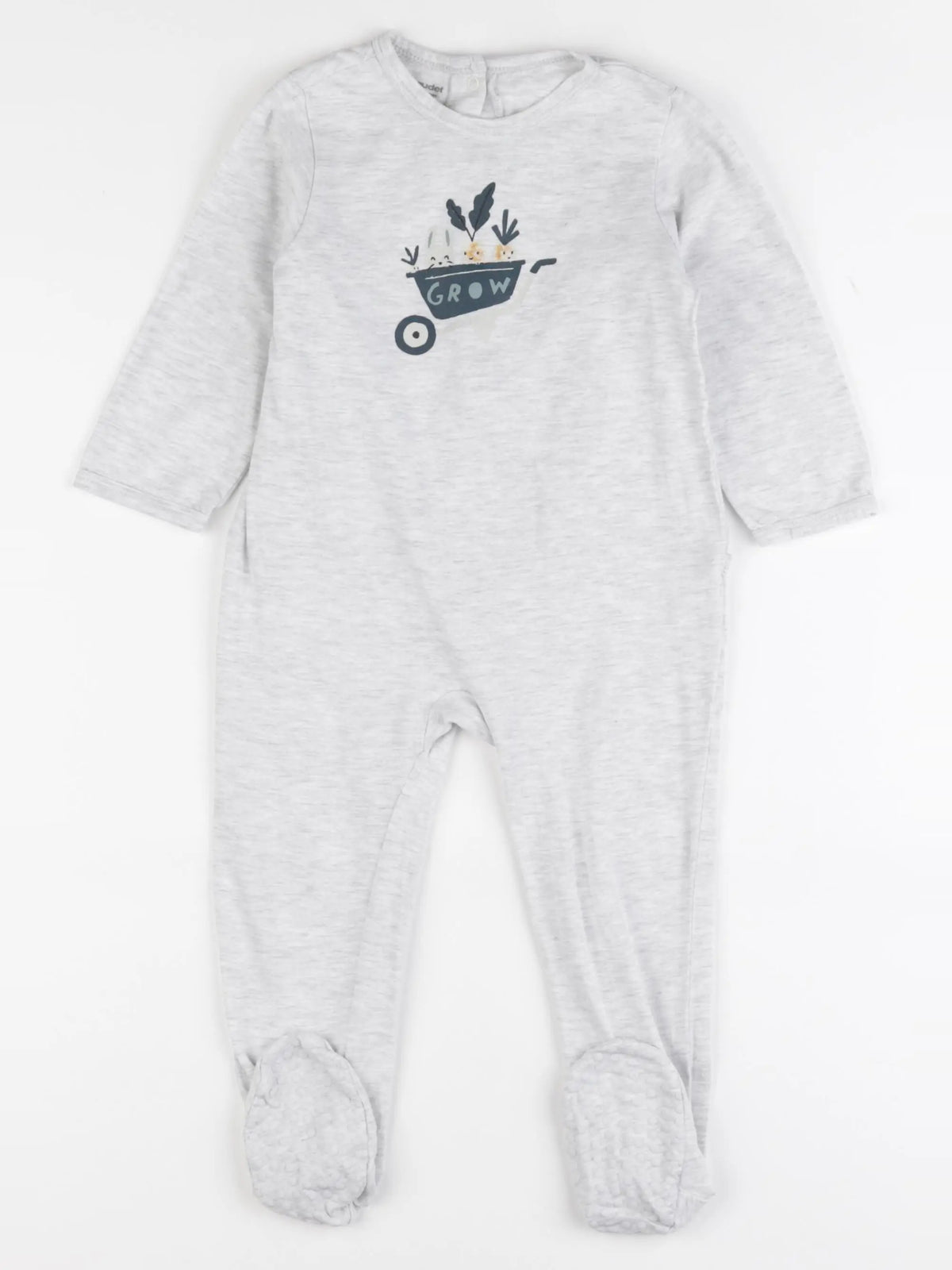 Vertbaudet - pyjama coton gris - 24 mois