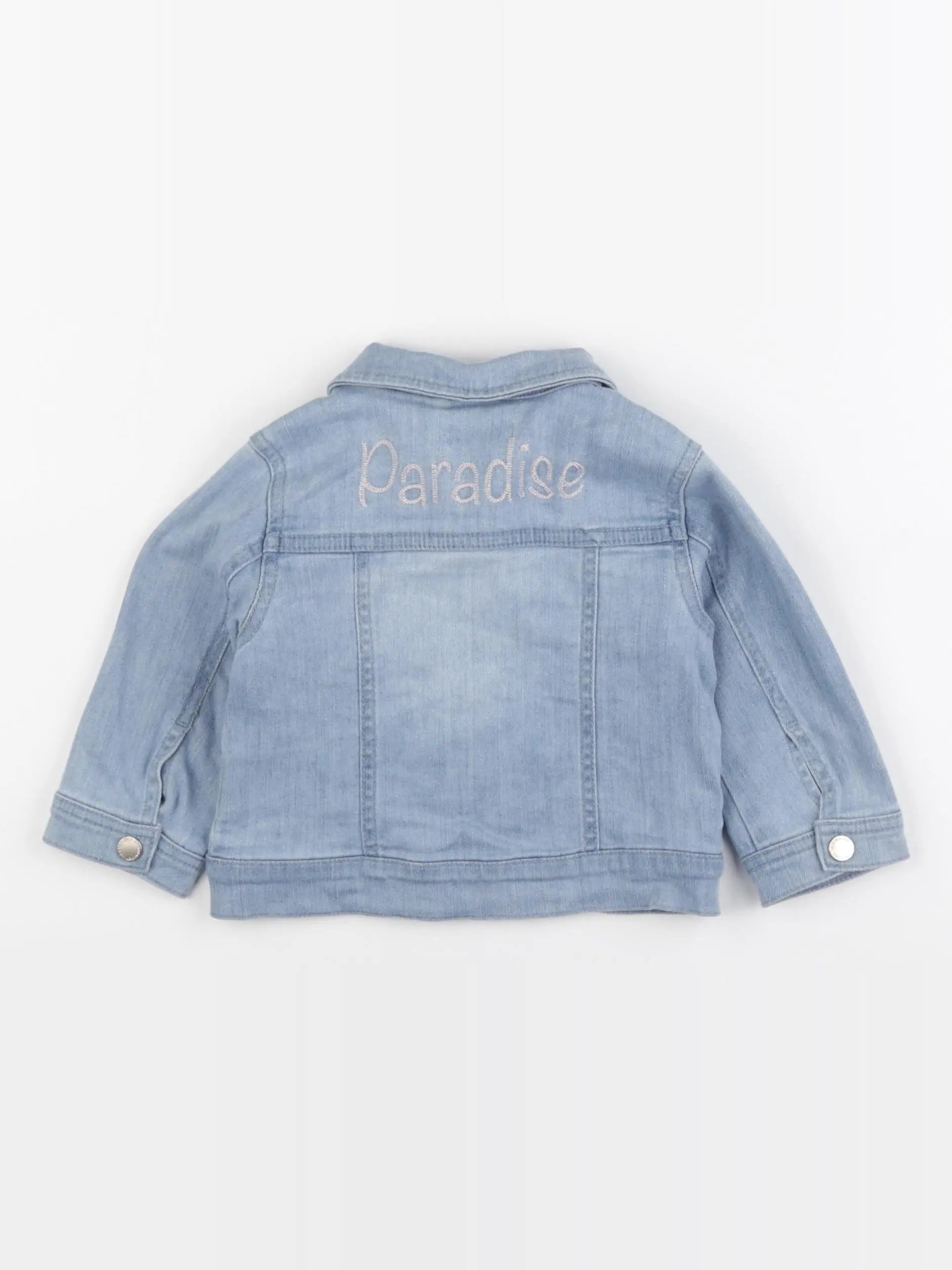 Vertbaudet - veste imprimé au dos bleu - 12 mois