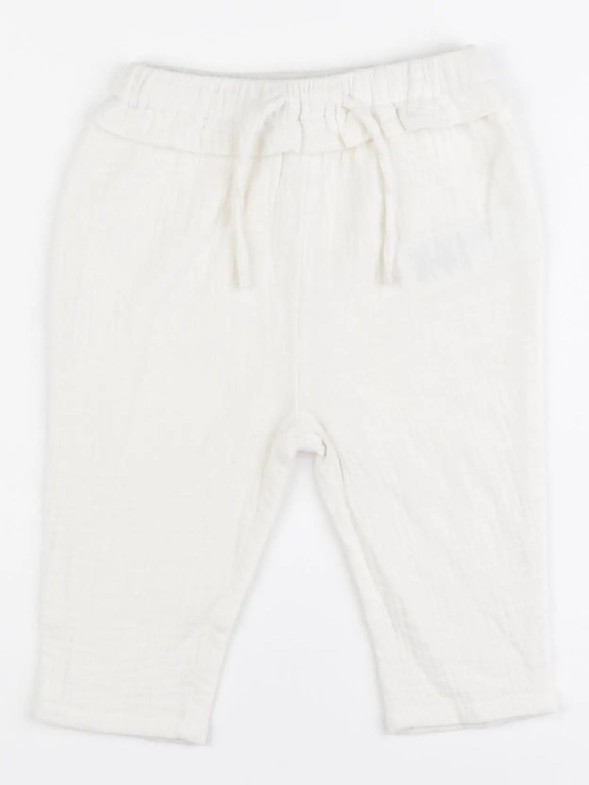 Vertbaudet - pantalon blanc - 12 mois
