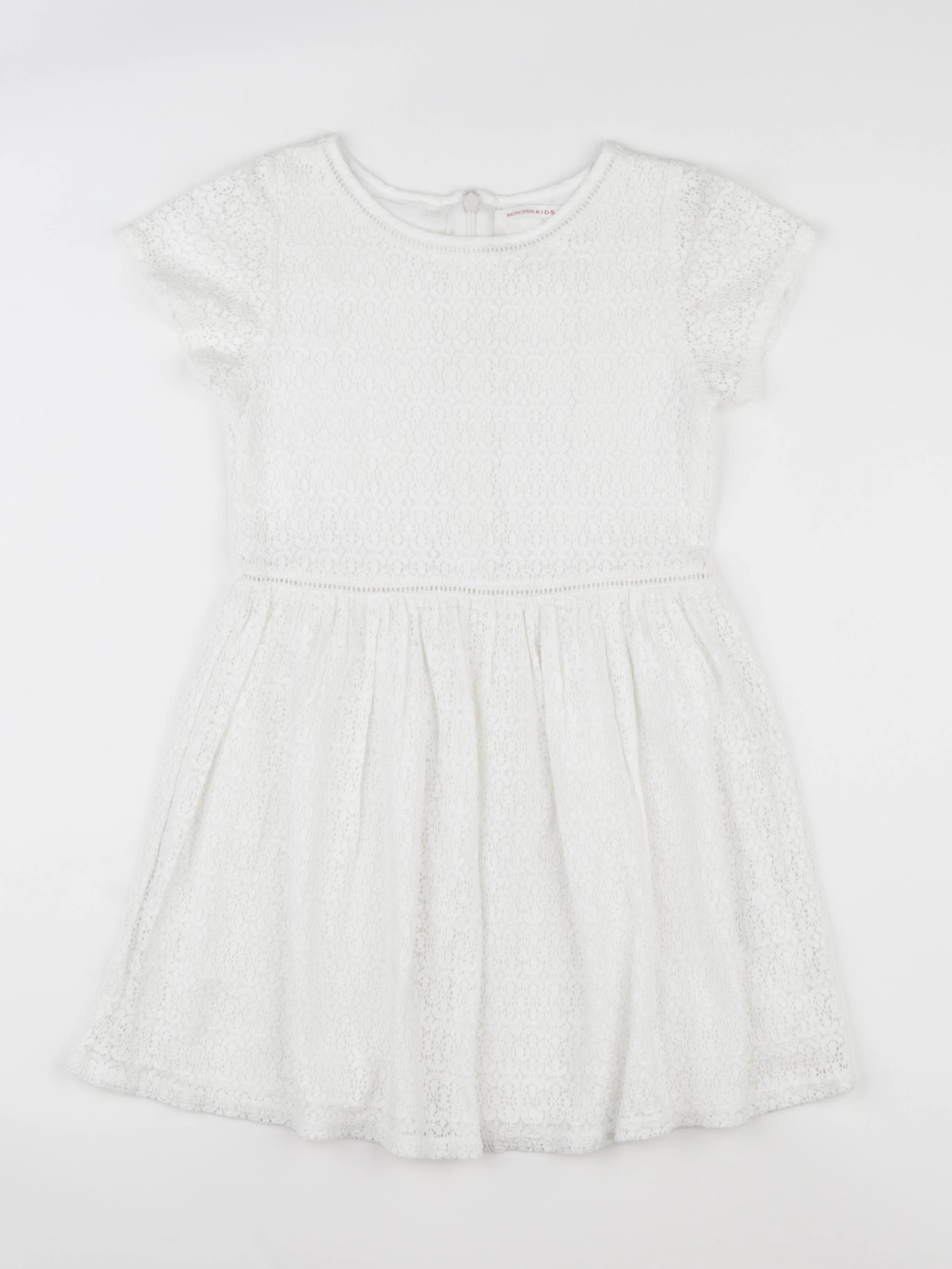 Monoprix - robe blanc - 6 ans