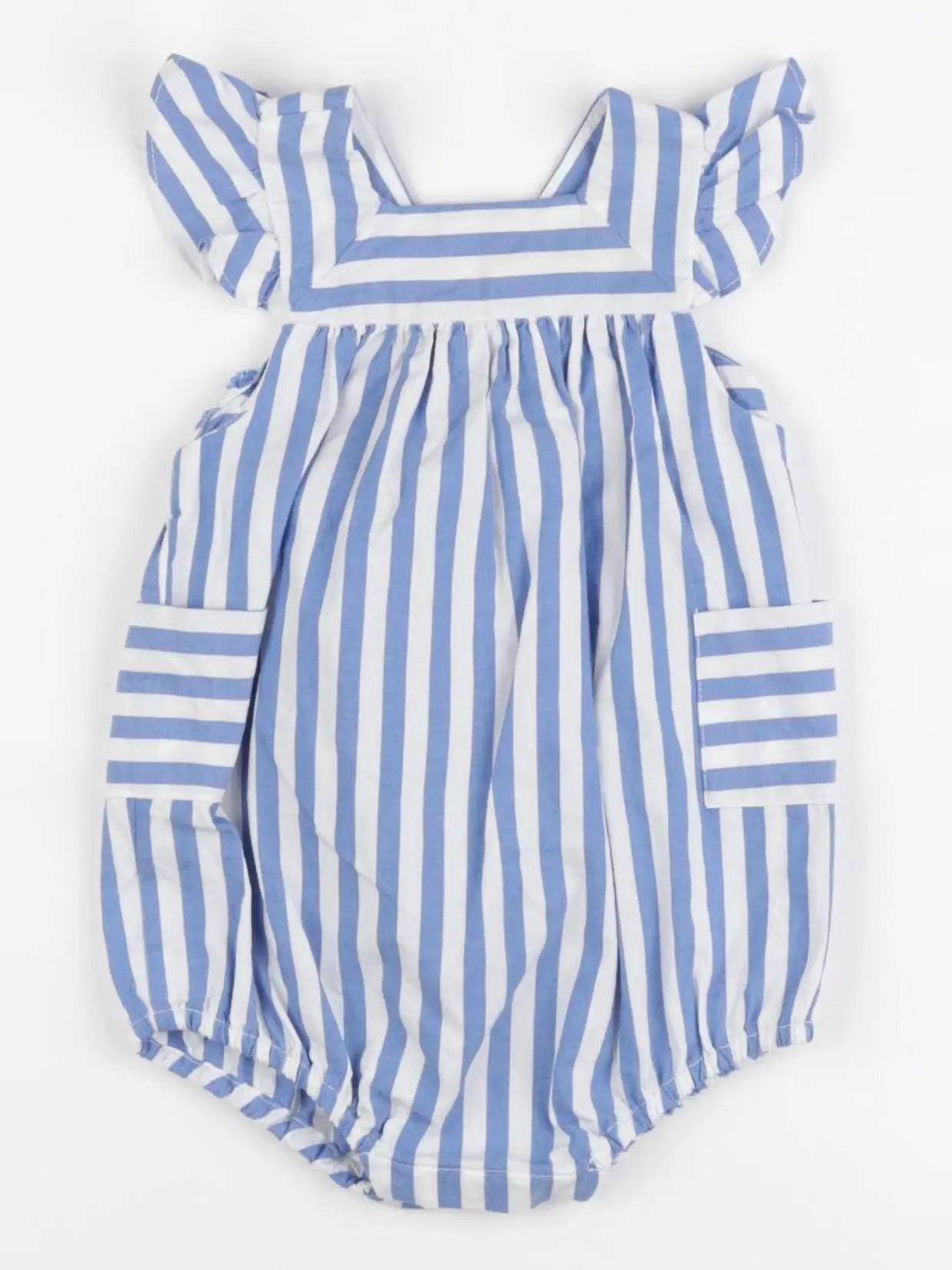 Jacadi - combinaison bleu, blanc - 12 mois