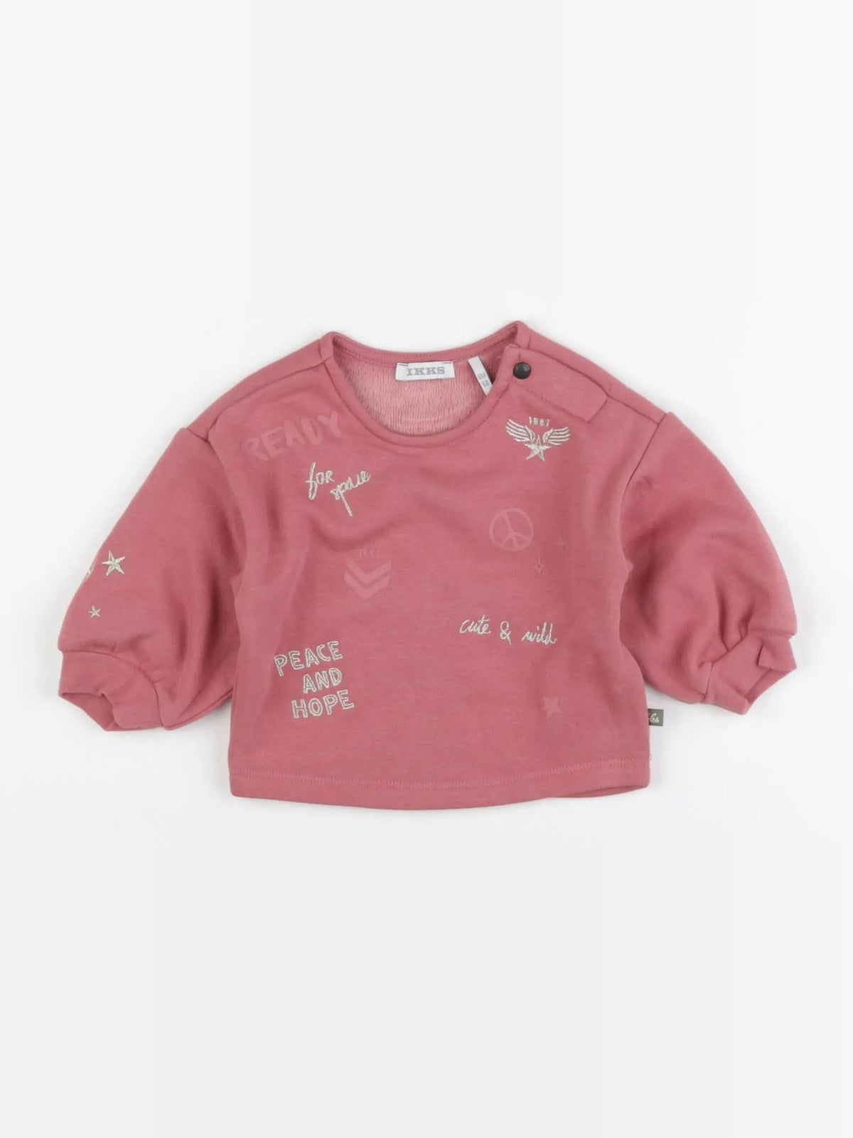 IKKS - sweat rose - 6 mois