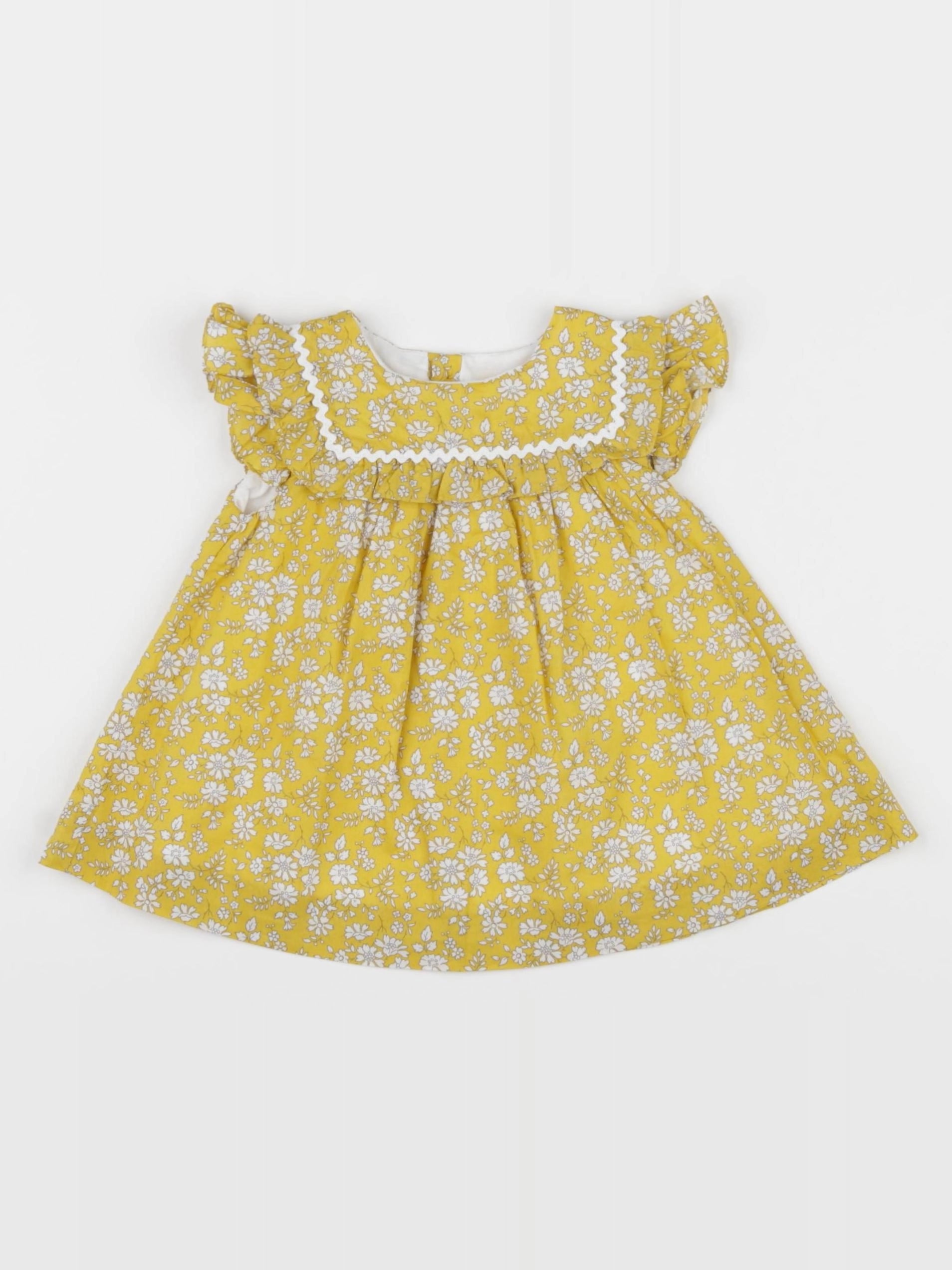 Jacadi - robe liberty jaune - 3 mois