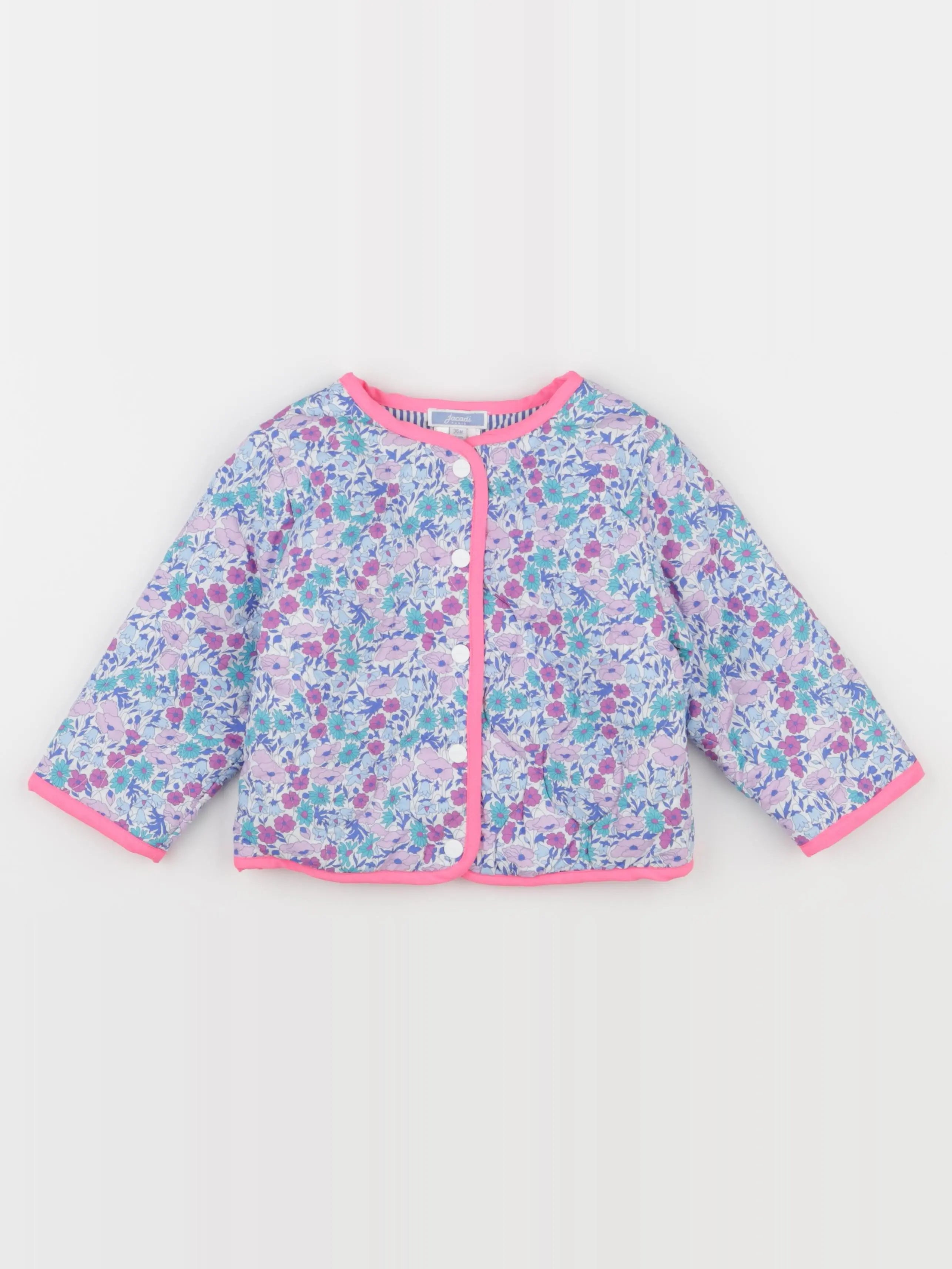 Jacadi - veste liberty bleu, rose - 36 mois