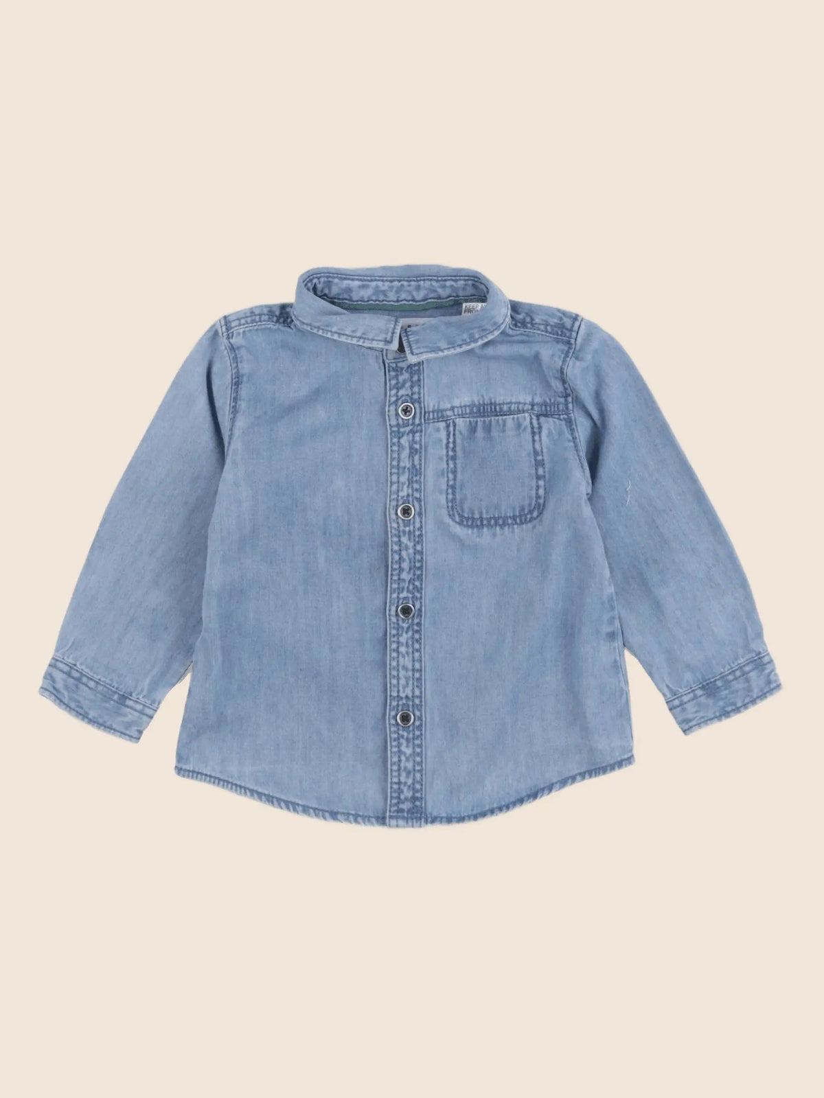 Zara - chemise bleu - 6/9 mois