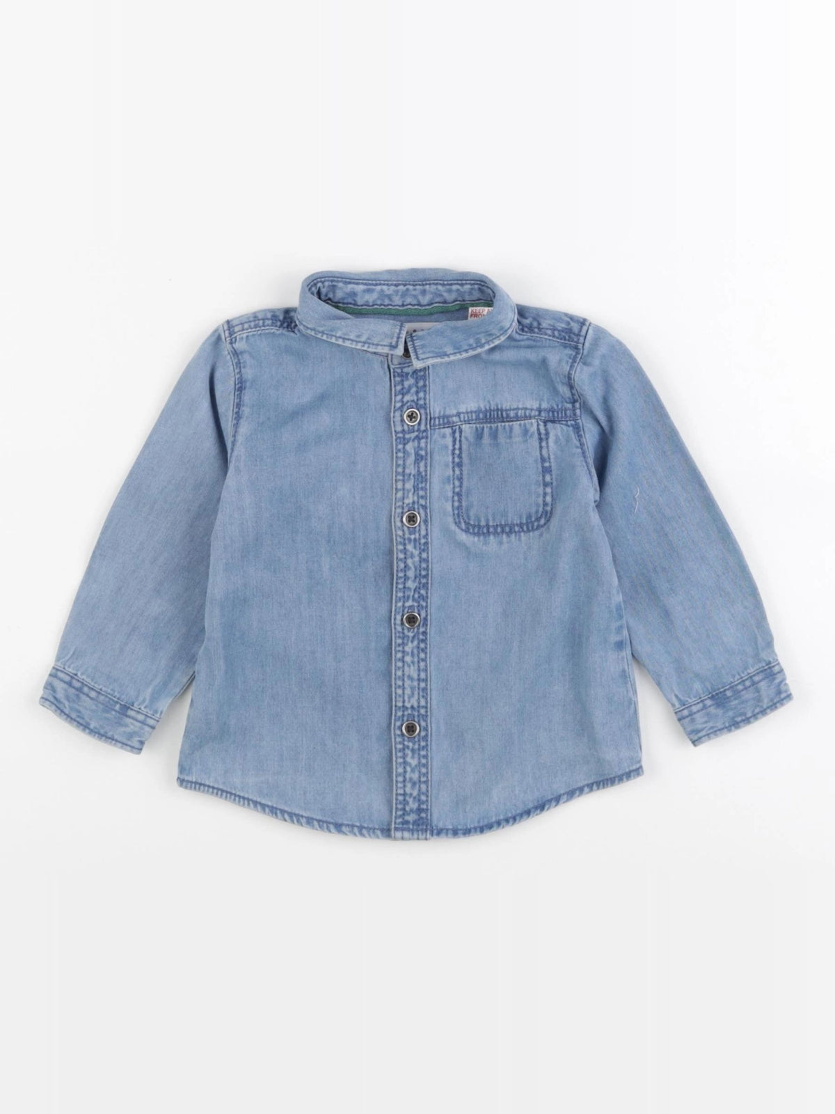 Zara - chemise bleu - 6/9 mois