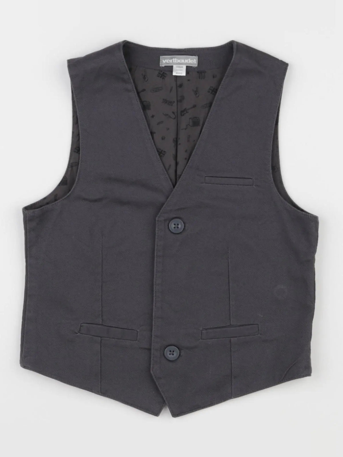 Vertbaudet - gilet gris - 4 ans