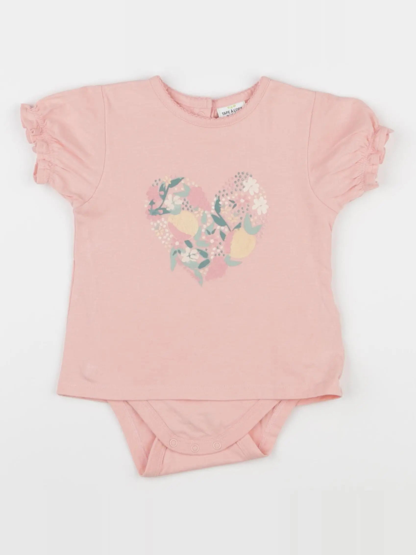 Tape à l'oeil - body tee-shirt rose - 18 mois