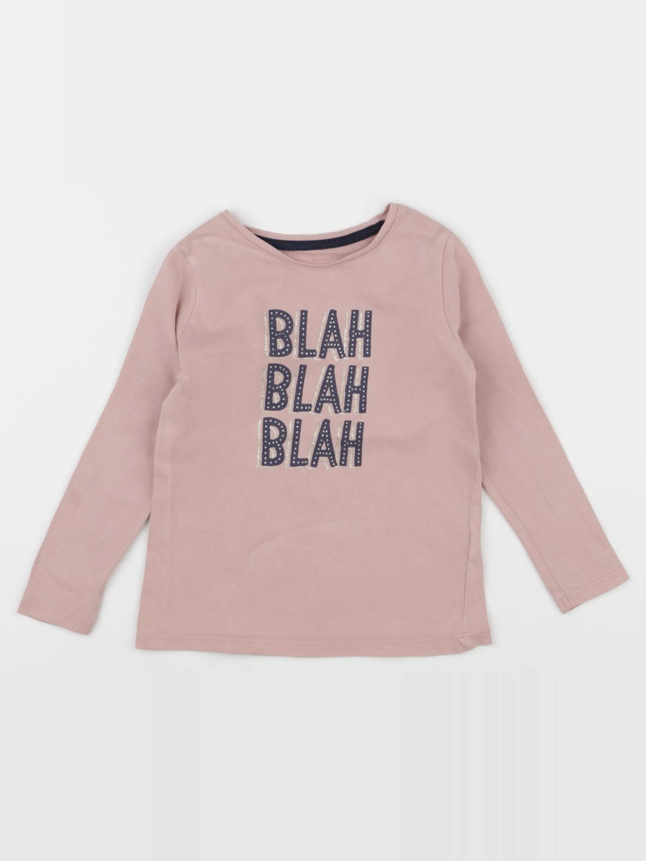 Vertbaudet - tee-shirt rose, or - 3 ans