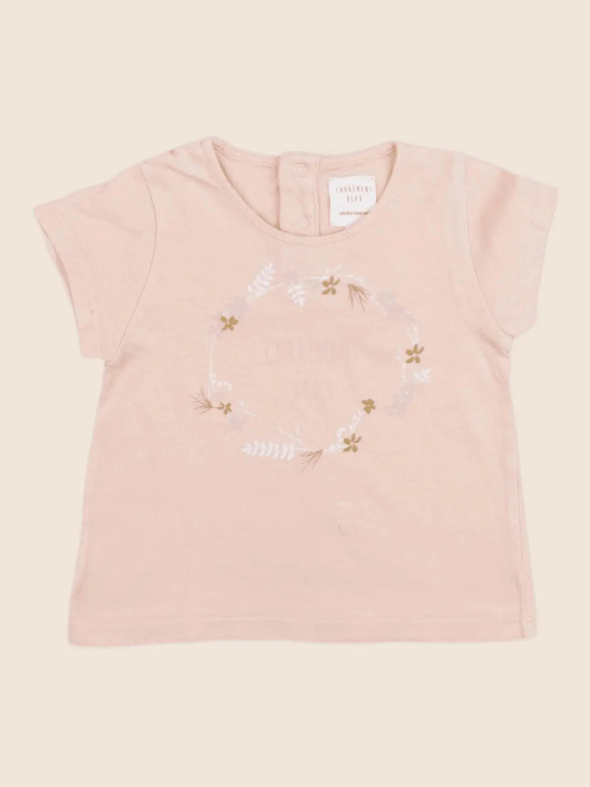 Carrément Beau - tee-shirt orange - 12 mois