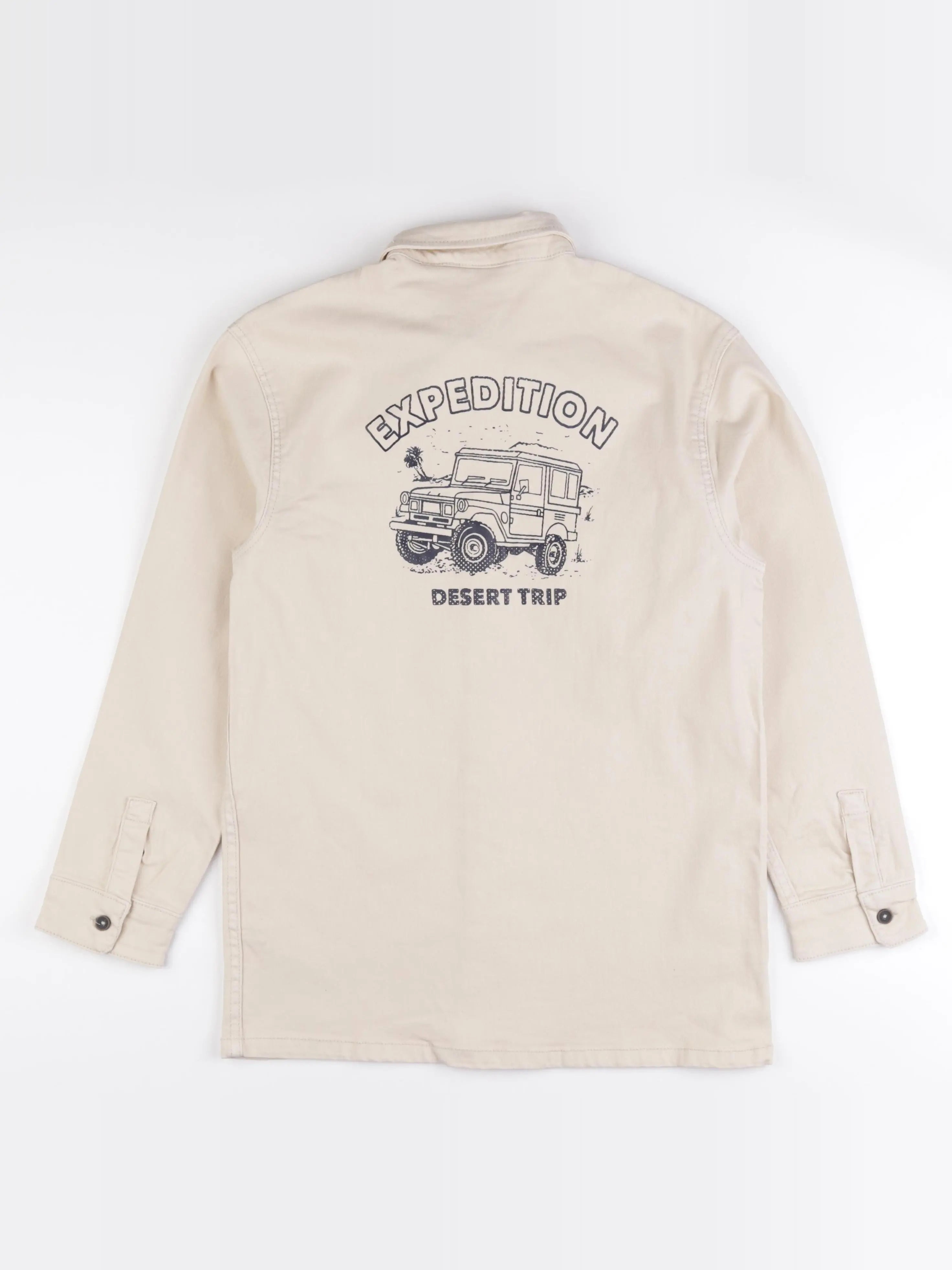 Vertbaudet - sur chemise imprimé au dos beige - 14 ans