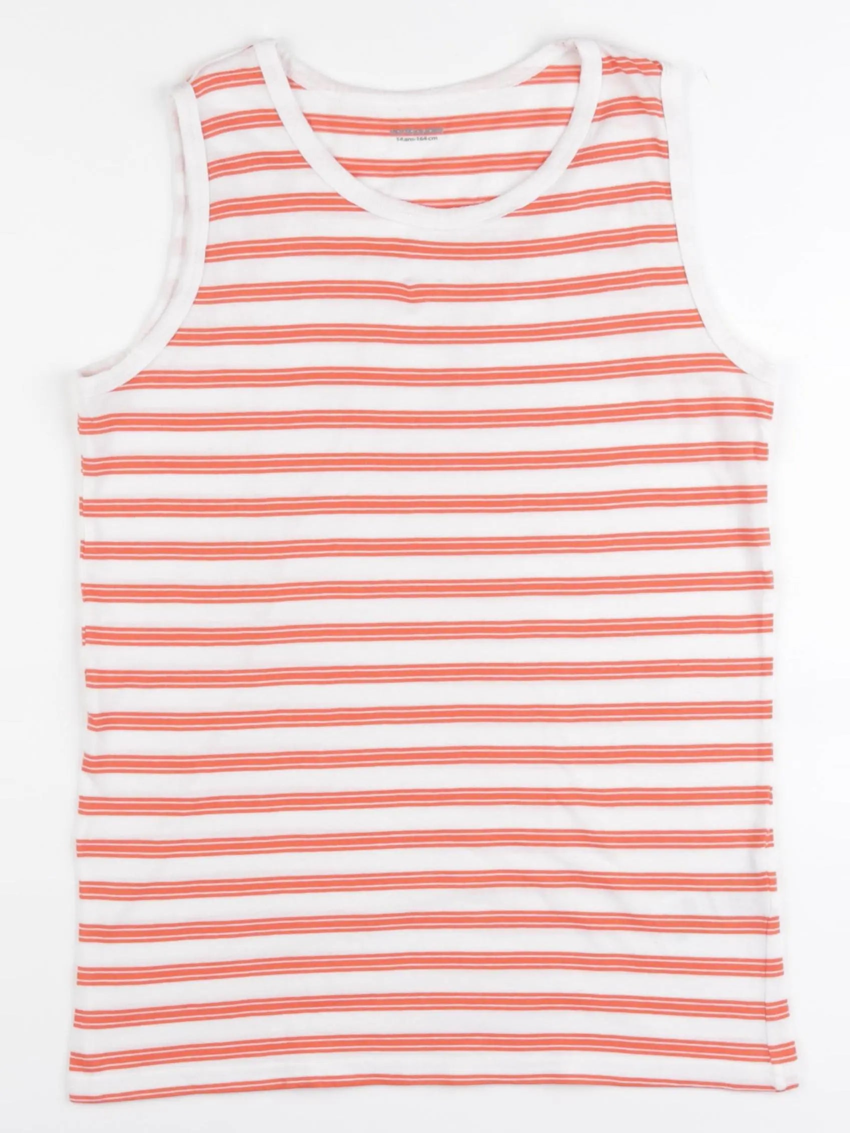 Vertbaudet - débardeur blanc, orange - 14 ans