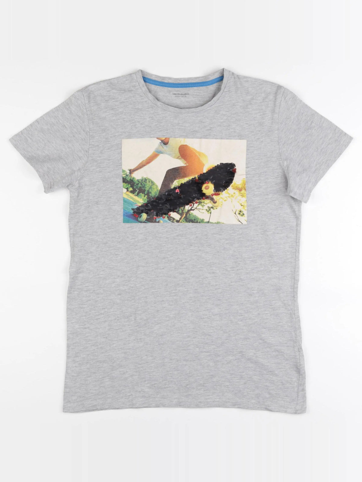 Vertbaudet - tee-shirt gris - 14 ans