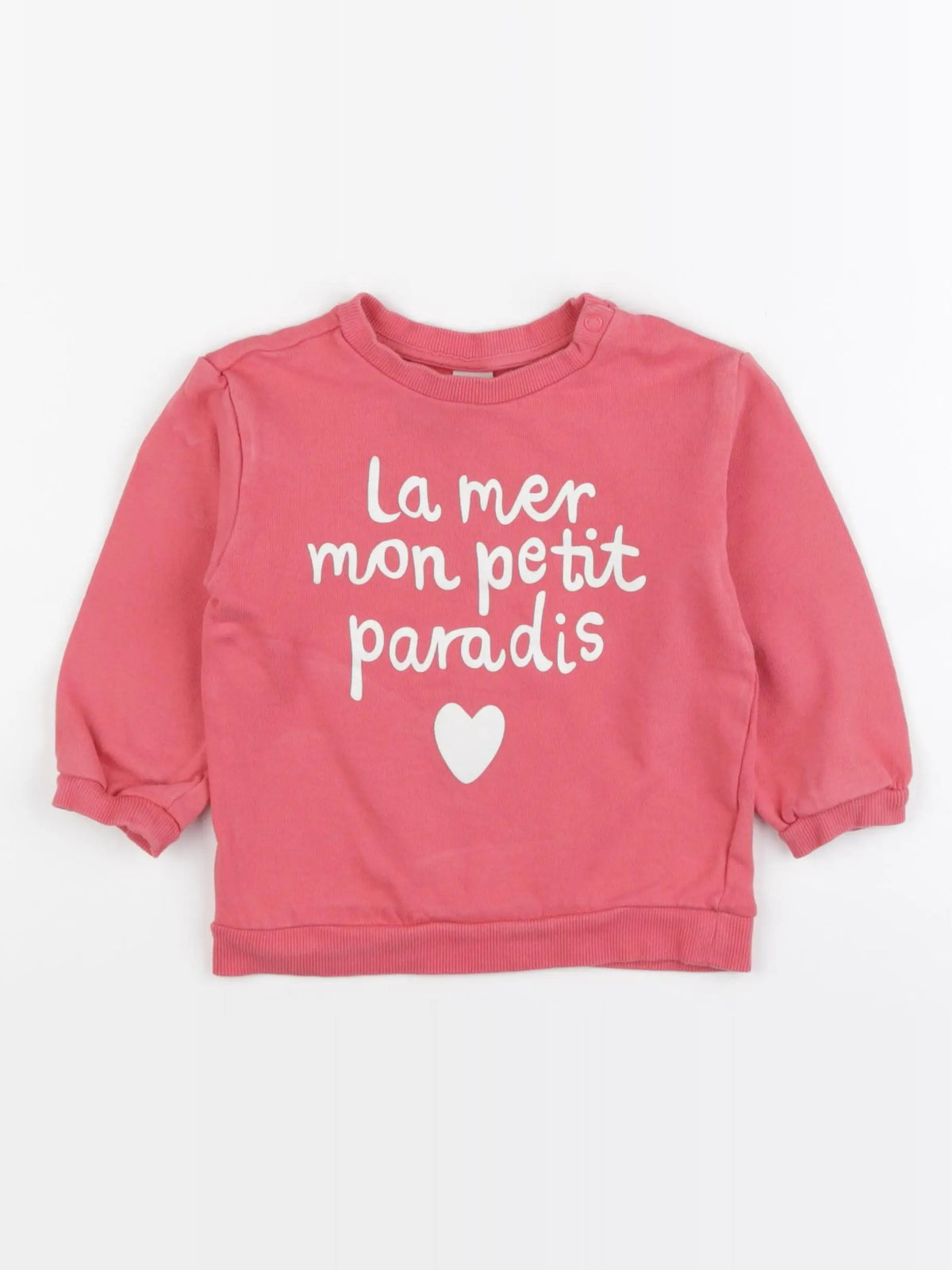 H&M - sweat rose - 18/24 mois