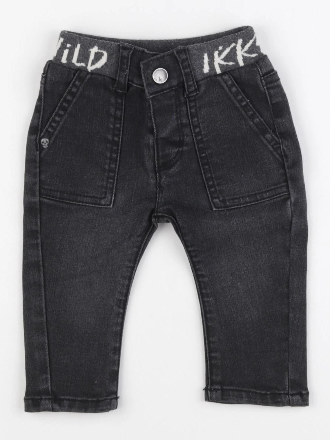 IKKS - jean noir - 6 mois