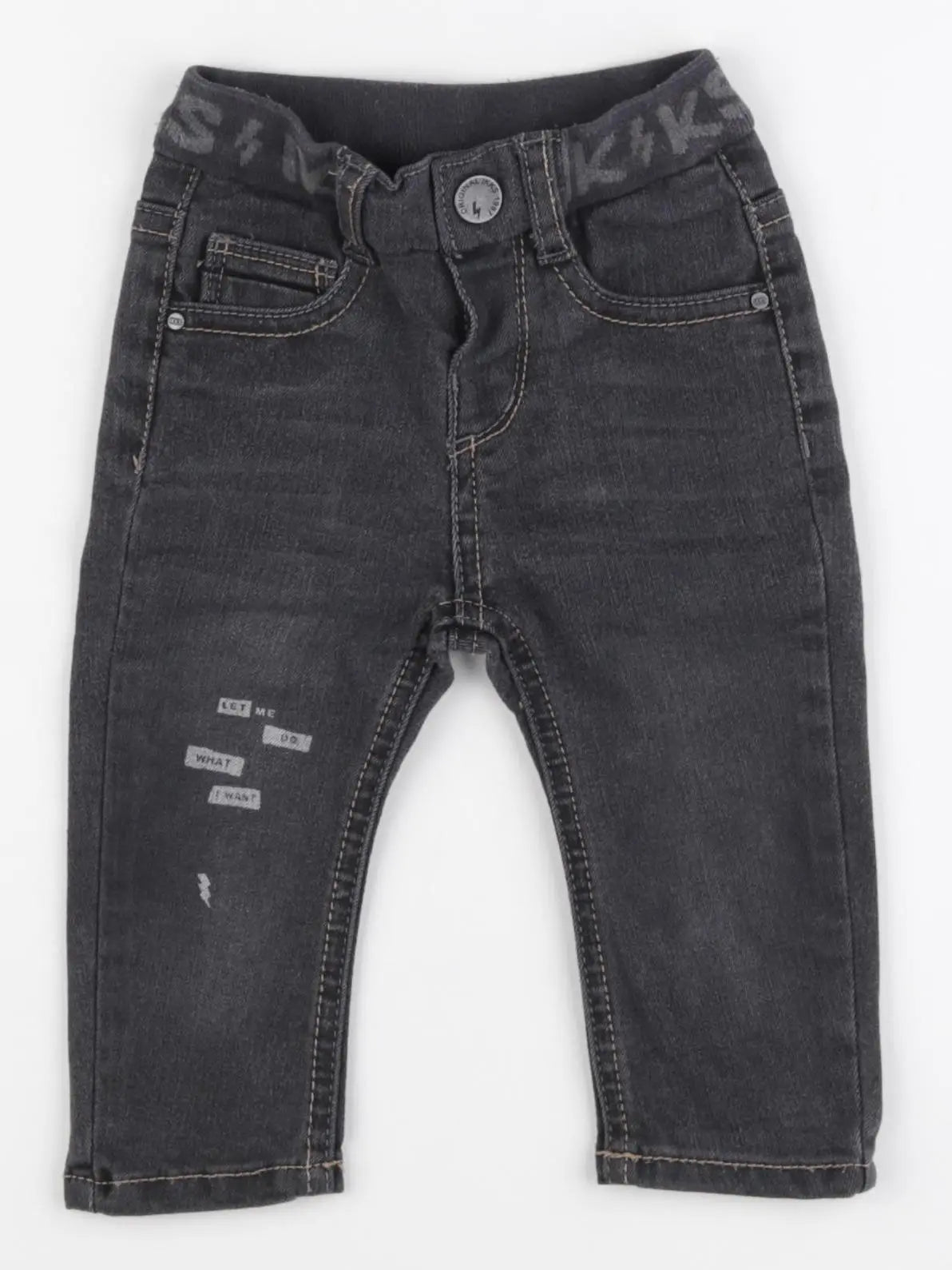 IKKS - jean gris - 12 mois
