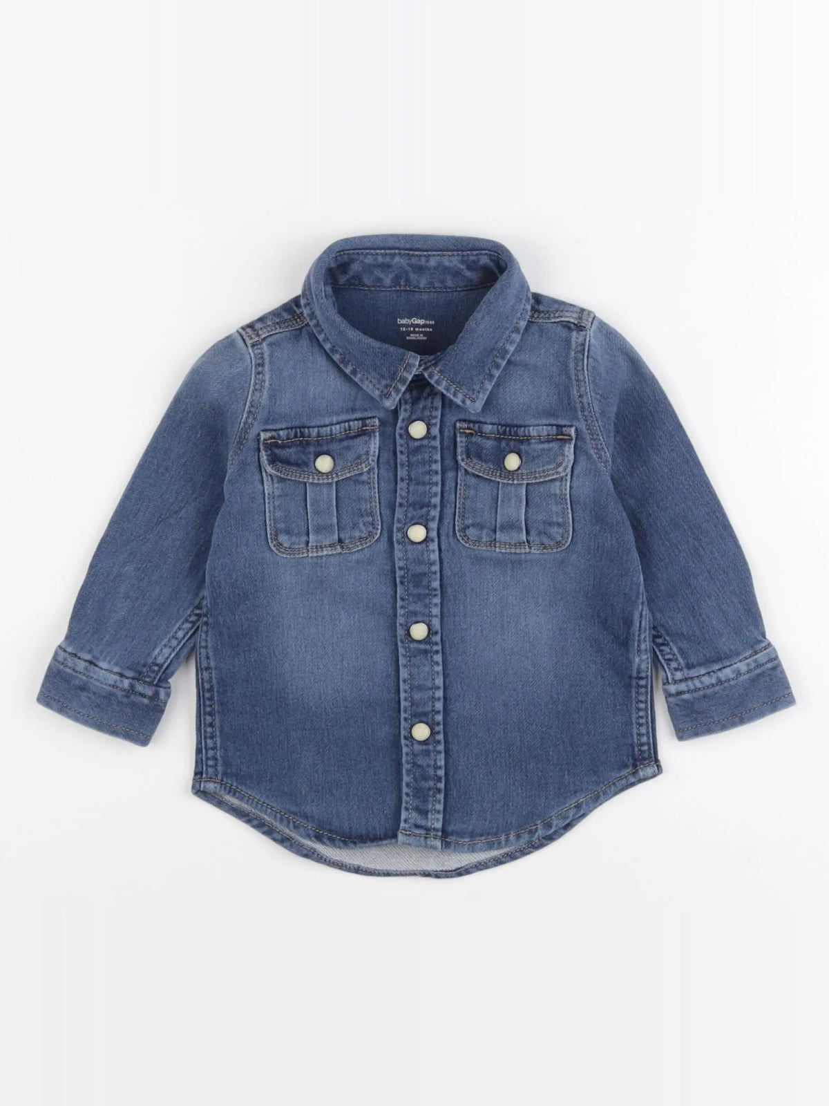 GAP - chemise bleu - 12/18 mois