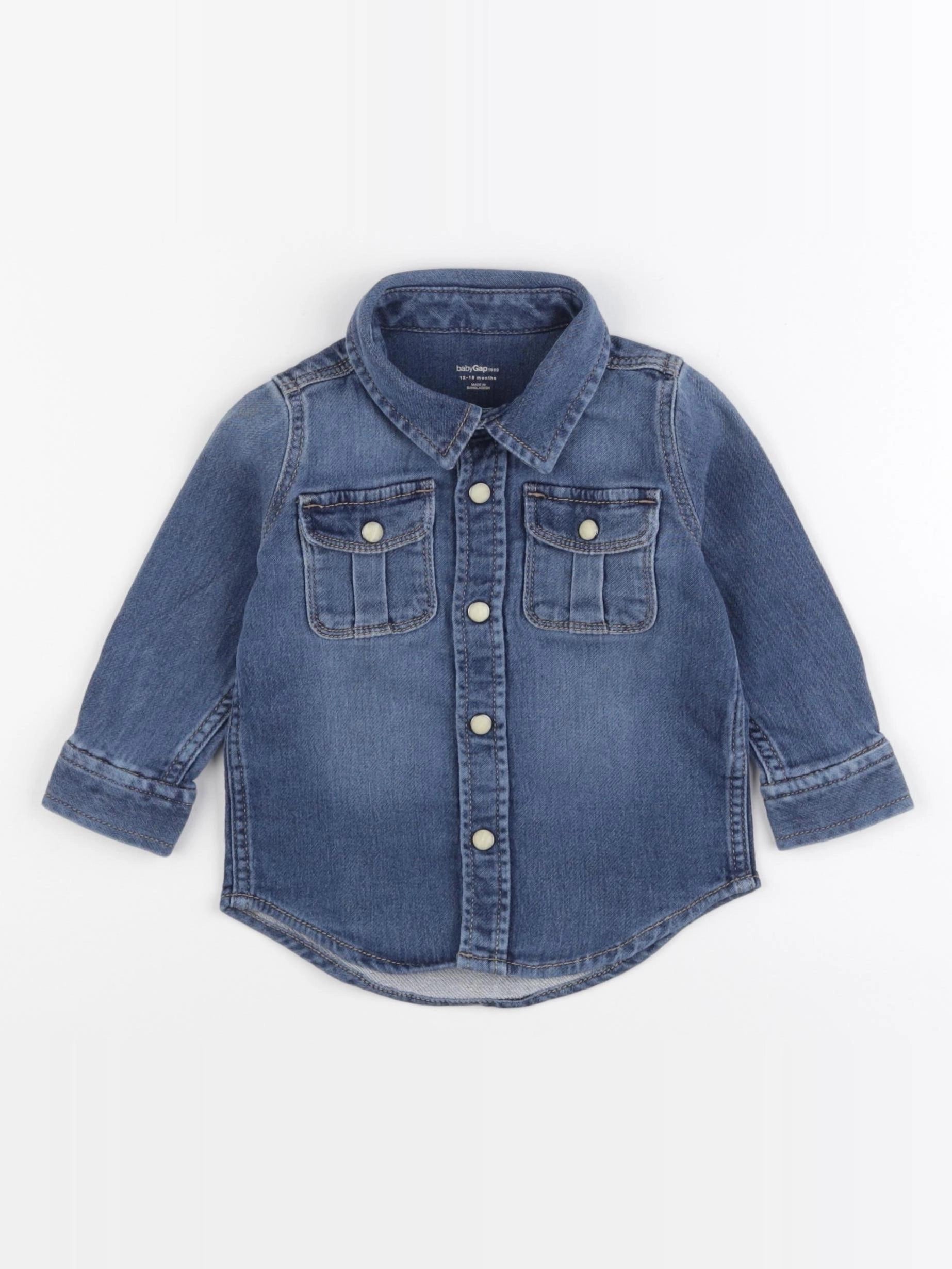 GAP - chemise bleu - 12/18 mois