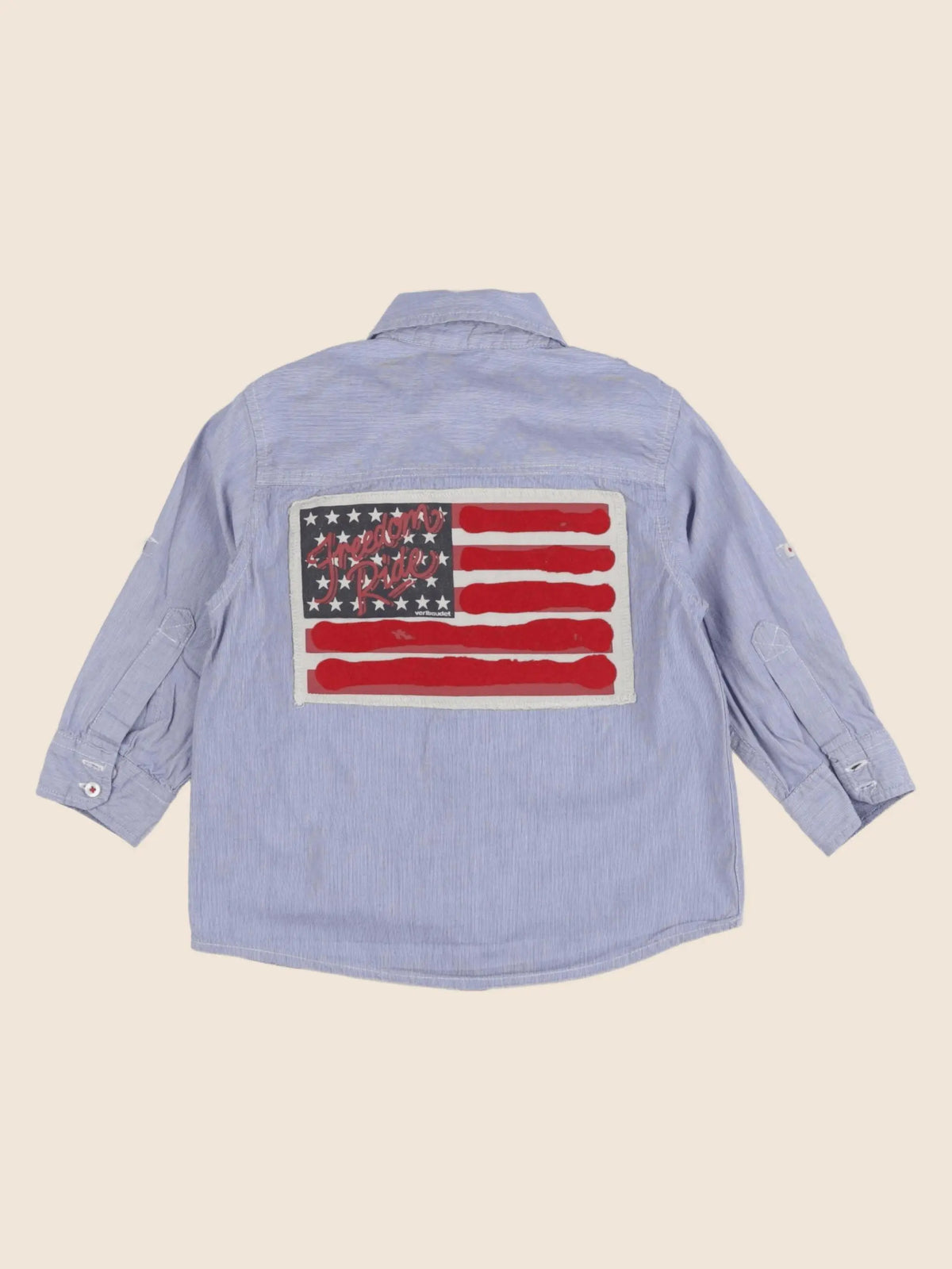 Vertbaudet - chemise imprimé au dos bleu - 2 ans