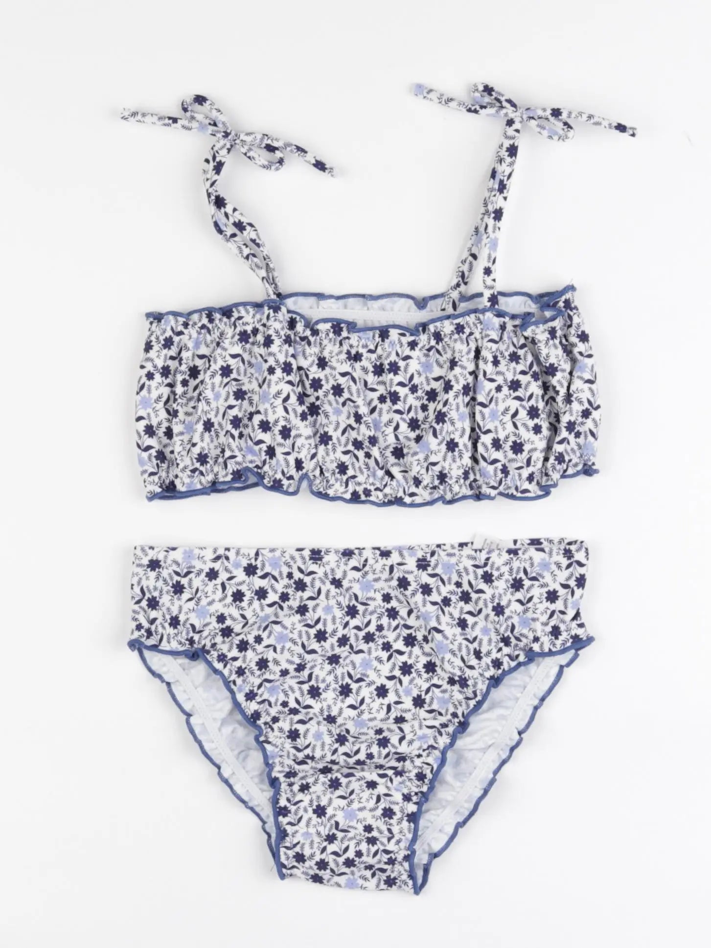 Vertbaudet - maillot de bain blanc, bleu - 4 ans