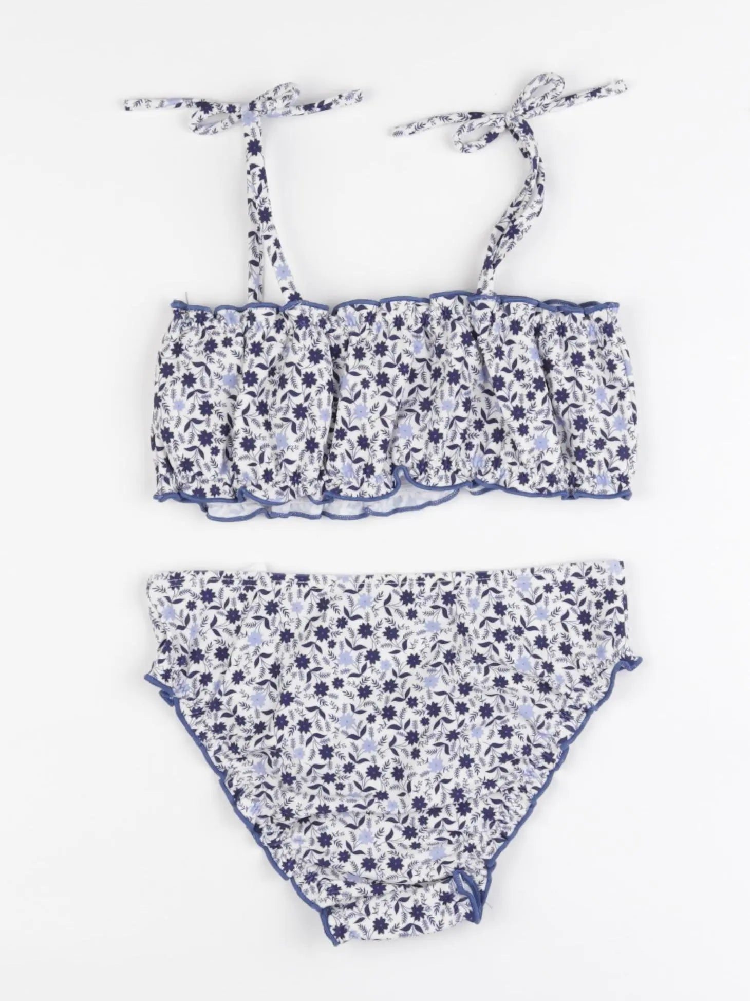 Vertbaudet - maillot de bain blanc, bleu - 4 ans