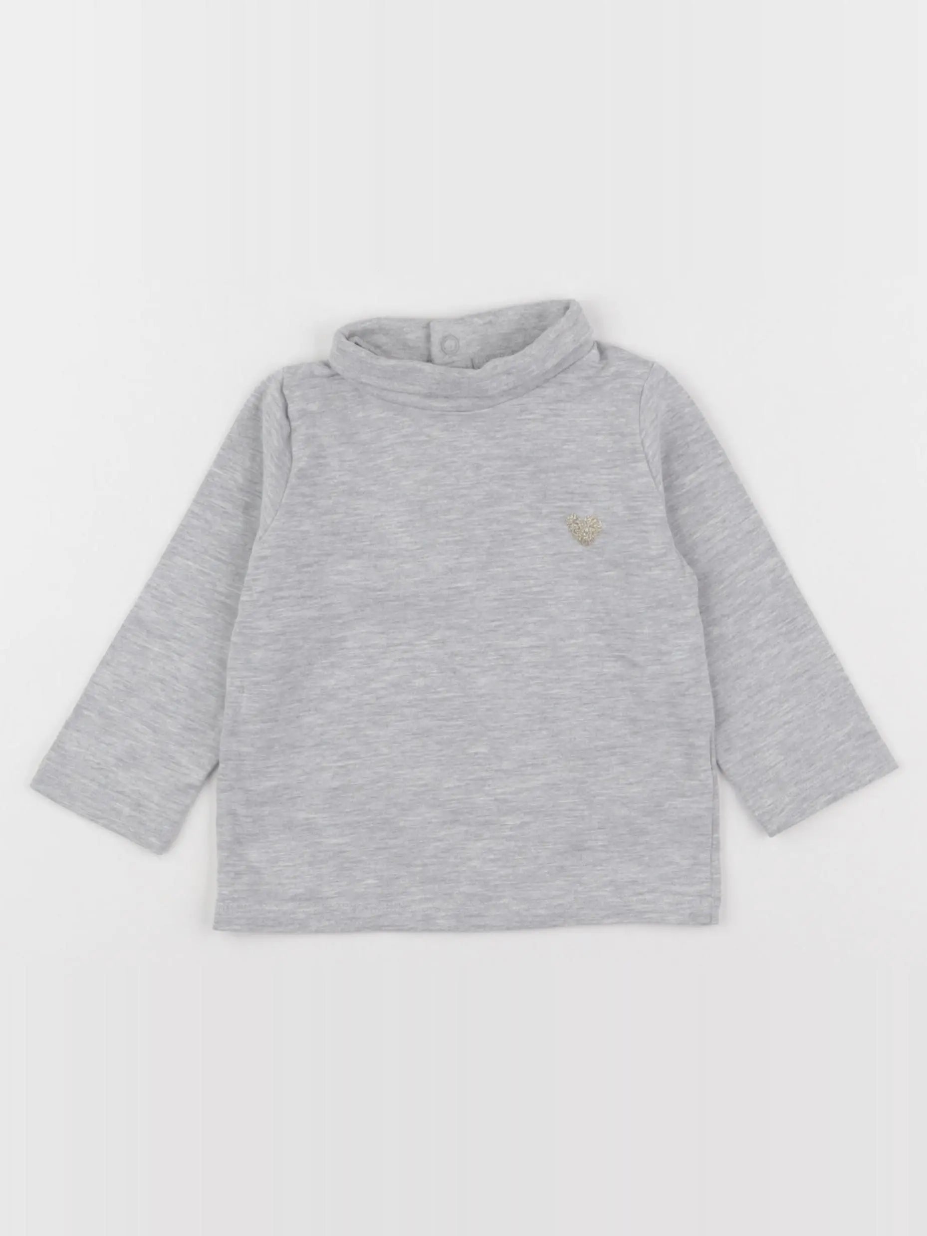 Vertbaudet - sous-pull gris - 6 mois